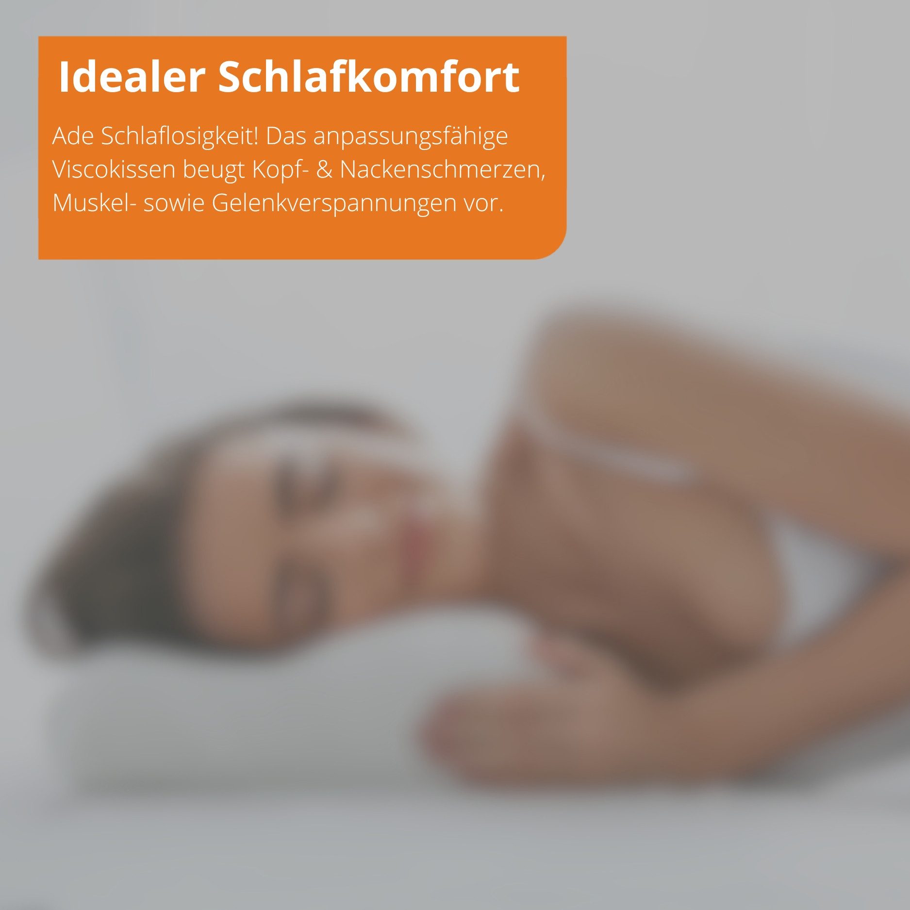 sleepling Kopfkissen orthopädisches Nackenstützkissen, Bezug: Polyester, Rückenschläfer, Seitenschläfer, viscoelastisches Kopfkissen, Memory Foam, waschbar, ÖKOTEX, 40 x 80 cm