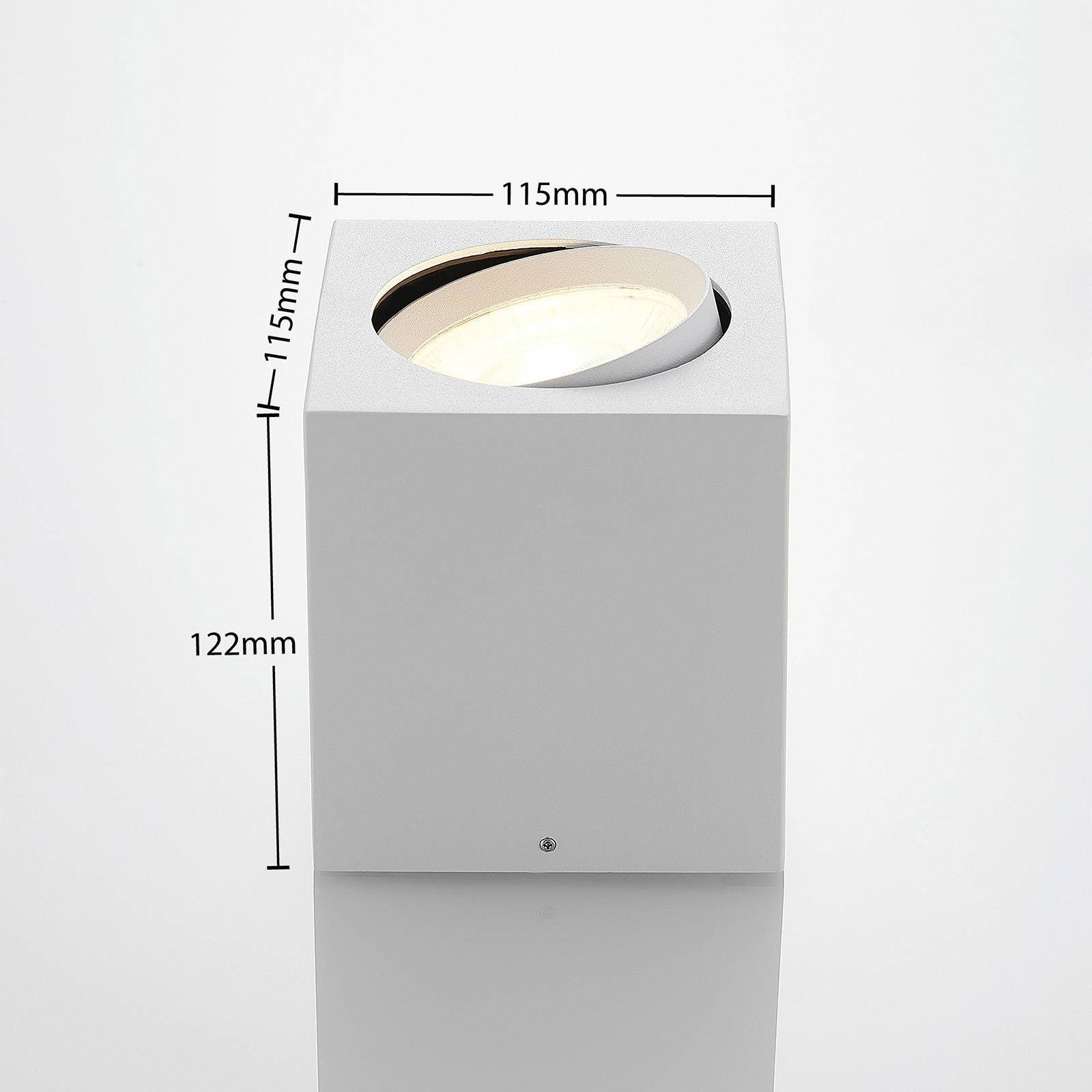 Arcchio Stehlampe Basir, LED-Leuchtmittel weiß (RAL inkl. flammig, warmweiß, 9016), 1 Leuchtmittel fest Modern, Aluminium, verbaut