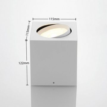 Arcchio Stehlampe Basir, LED-Leuchtmittel fest verbaut, warmweiß, Modern, Aluminium, weiß (RAL 9016), 1 flammig, inkl. Leuchtmittel