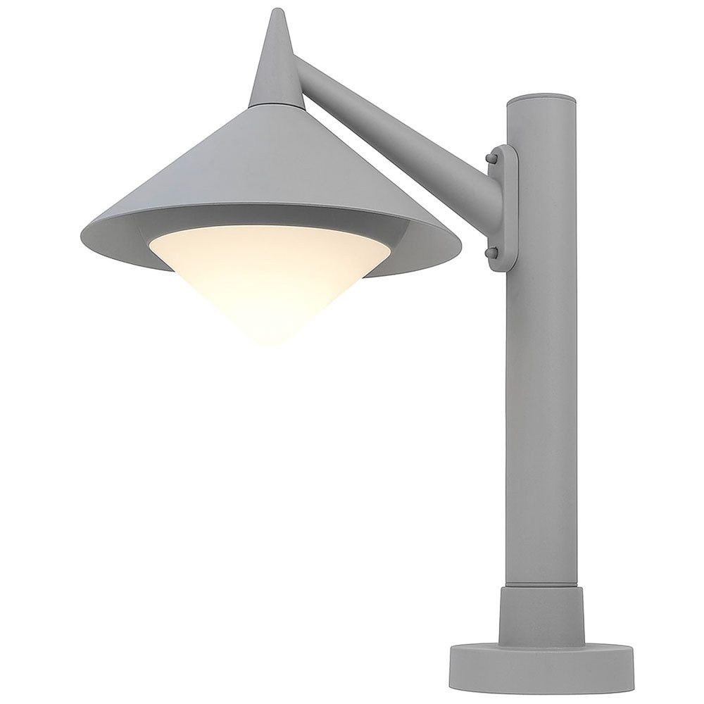 WOFI Außen-Stehlampe, Leuchtmittel nicht inklusive, Außen Steh Stand Lampe Garten Sockel Weg ALU Säulen Strahler