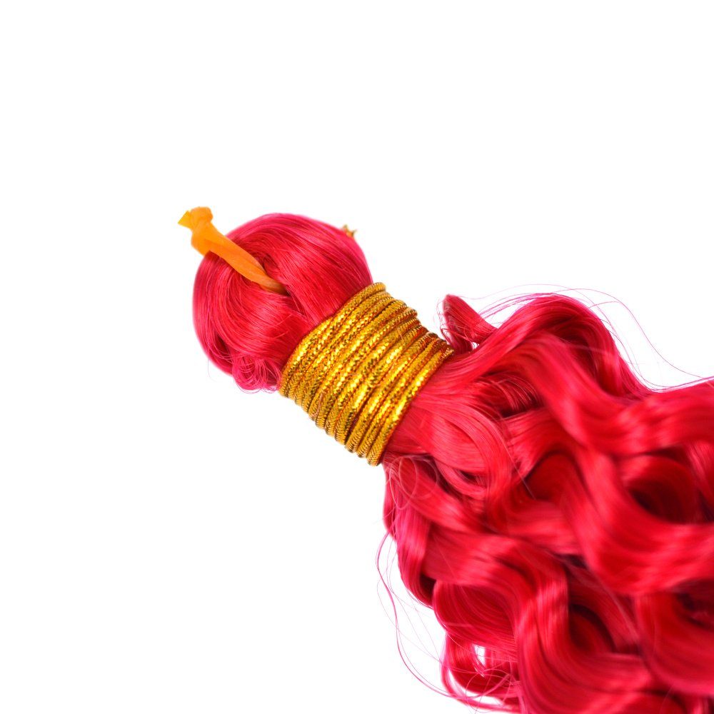 Crochet BRAIDS! Kunsthaar-Extension MyBraids Flechthaar 3er Dunkles Wave Pack 17-WS YOUR Wellig Zöpfe Braids Ombre Deep Pink-Hellrosa