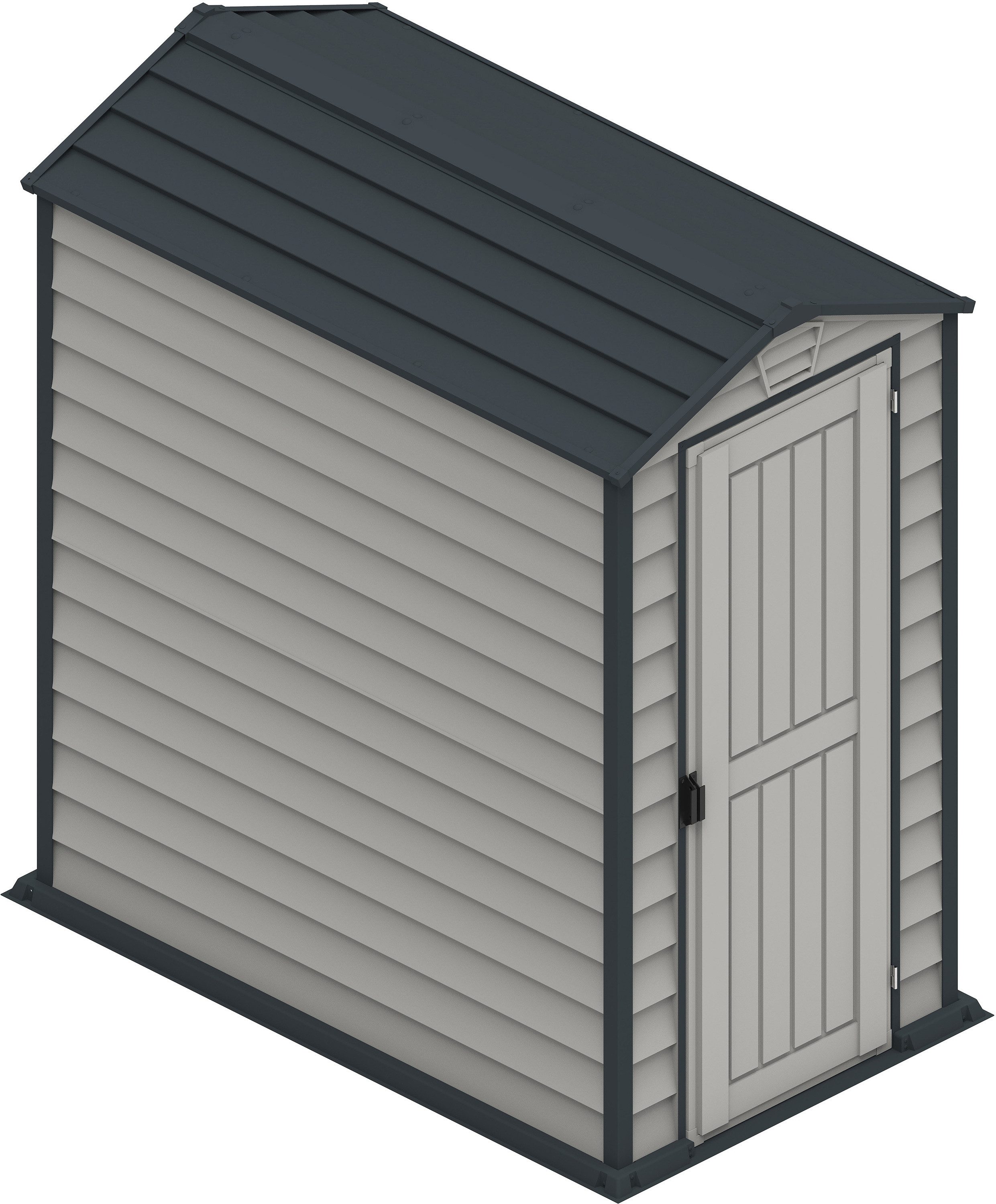 DURAMAX Gerätehaus Gartenhaus Metall Gartenhaus Vinyl Duramax H. 192, BxT: 104x180 cm