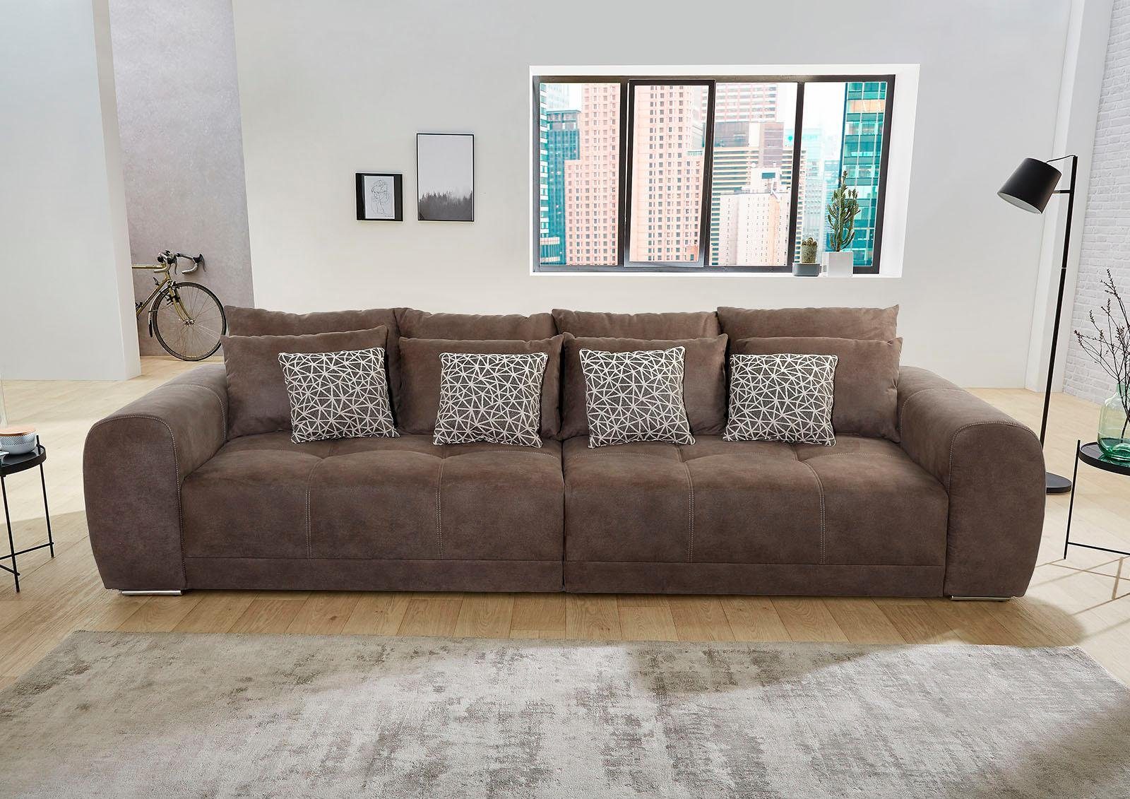 Jockenhöfer Gruppe Big-Sofa Moldau XXL, B: 306 cm, Mega-Sofa, mit 4 Zierkis günstig online kaufen