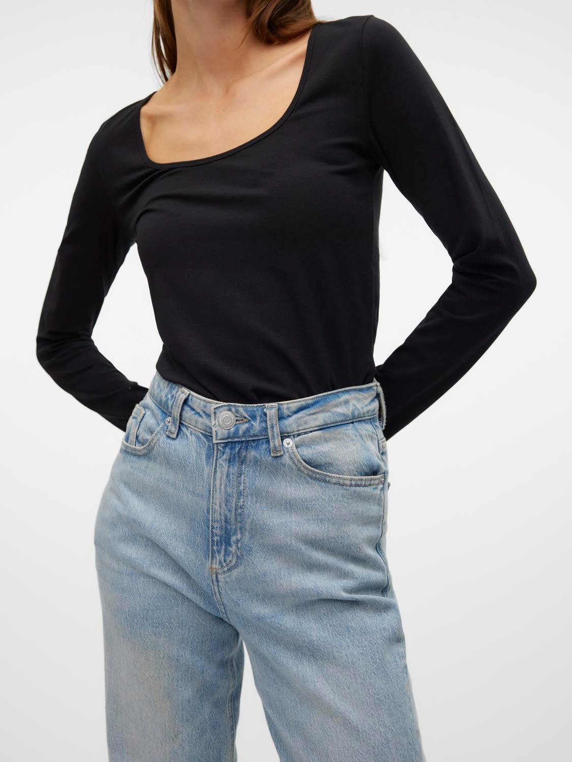Vero Moda Langarmshirt VMLULU LS U-NECK günstig online kaufen