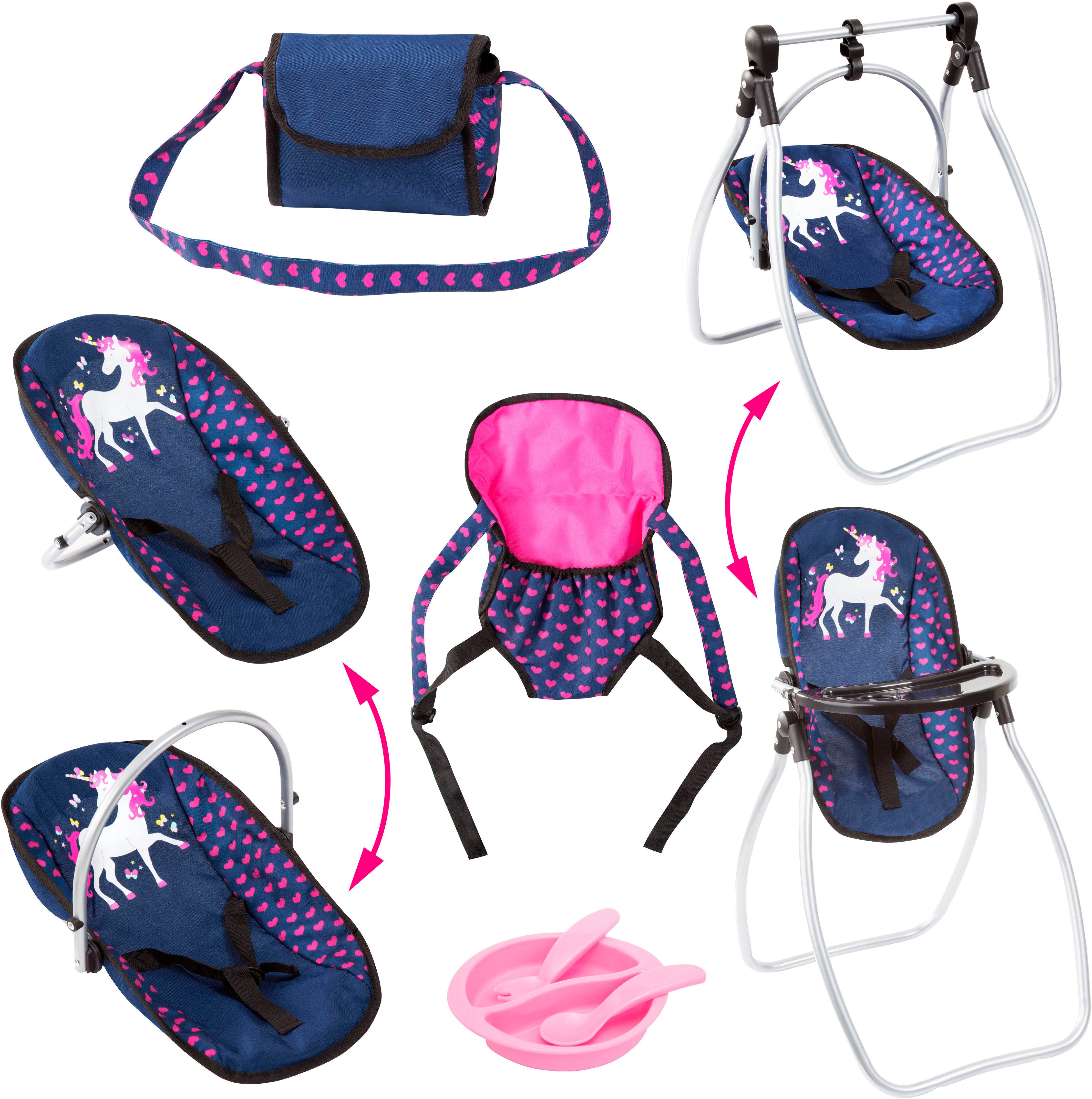 Bayer Puppen Accessoires-Set Vario blau/pink, (Set, 6-tlg), mit multifunkti günstig online kaufen
