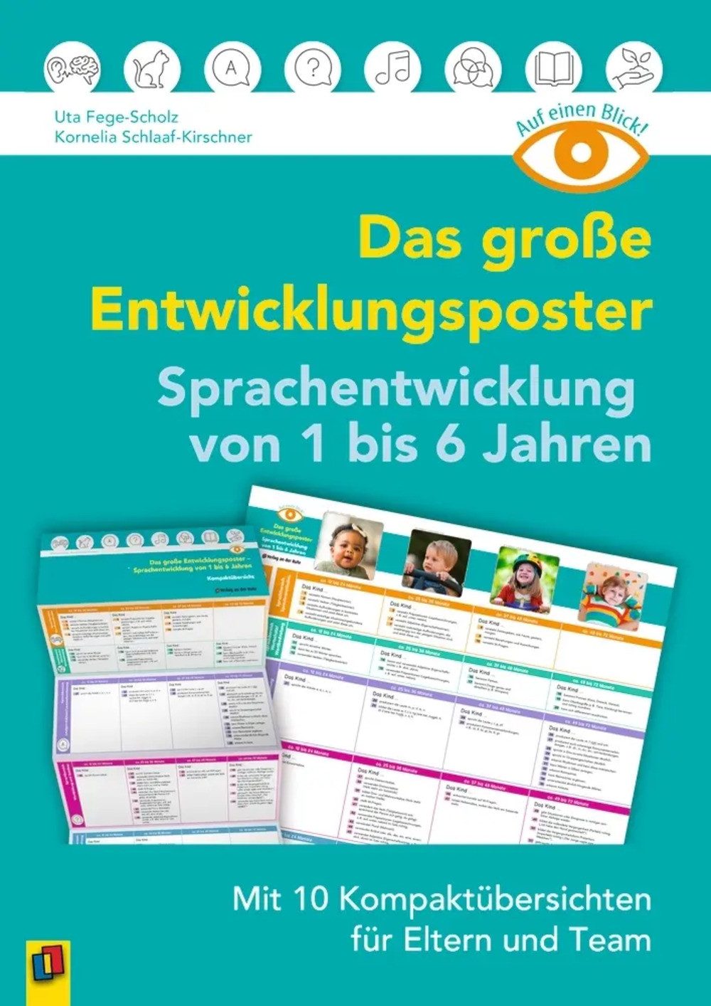 Verlag an der Ruhr Poster Das große Entwicklungsposter - Sprachentwicklung von 1 bis 6 Jahren