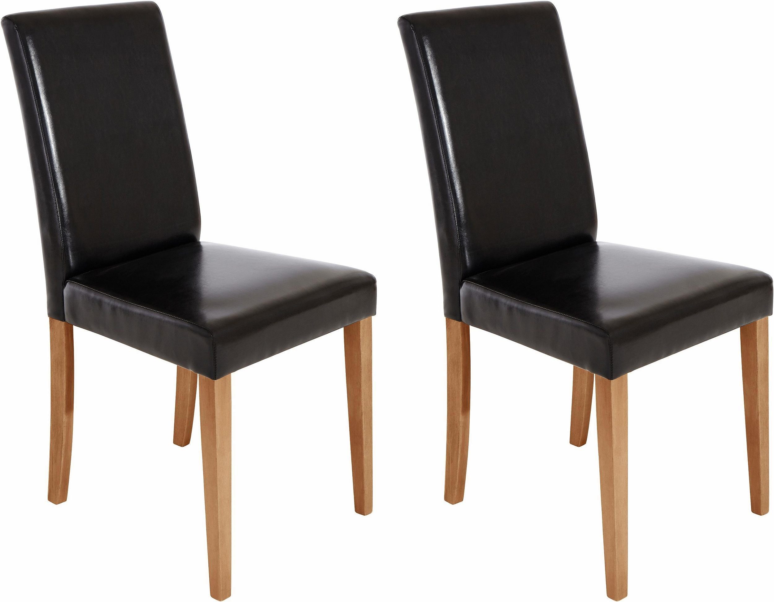 loft24 Stuhl Lionare (Set 2), 2 Stück eichefarben | schwarz