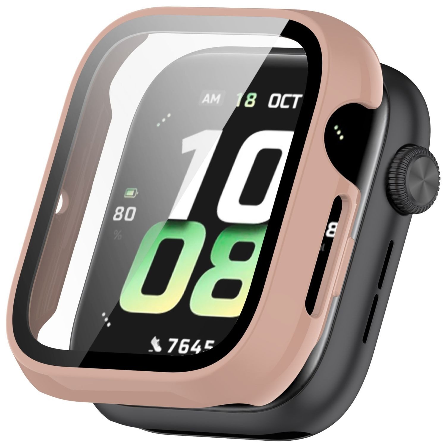 Wigento Smartwatch-Hülle Für Honor Watch 5 Kunststoff PC Smart Watch Hülle + H9 Hart Glas Pink, Schutzhülle aus PC + Hart Glas für Rundumschutz