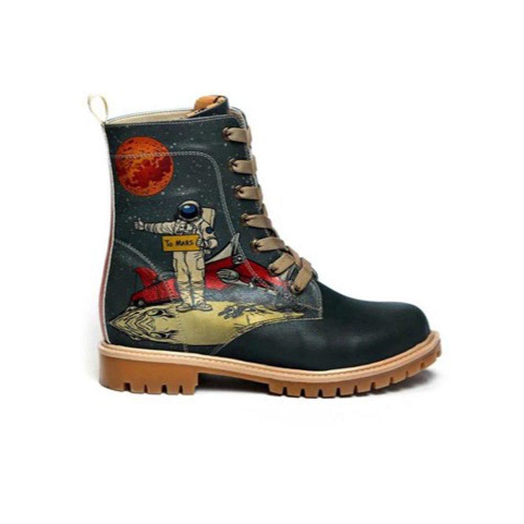 LaMarta Damenstiefel Vegan, MARS (dunkelgrün), Schnürboots, stiefeletten Schnürstiefel