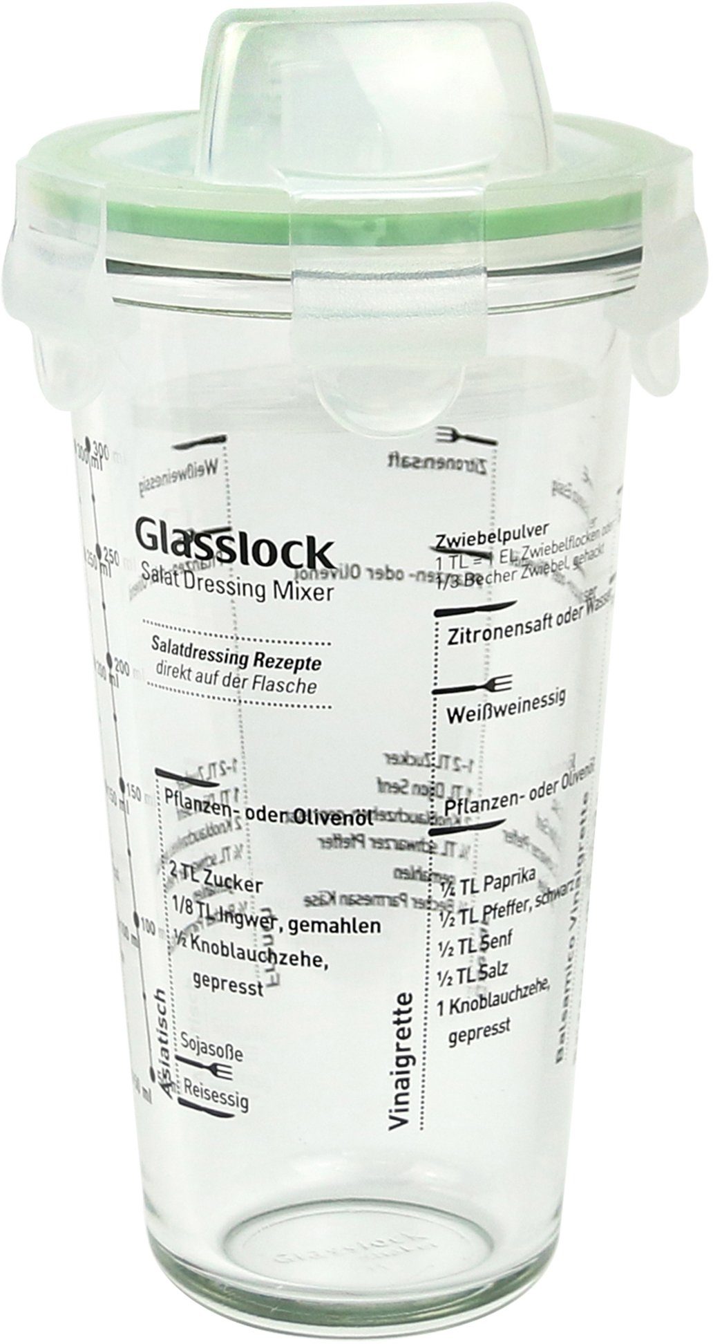 450 Shaker), Kühlschrank- ml, Dressing und gefrierfachgeeignet (Cocktail Glasslock Shaker, Glas,