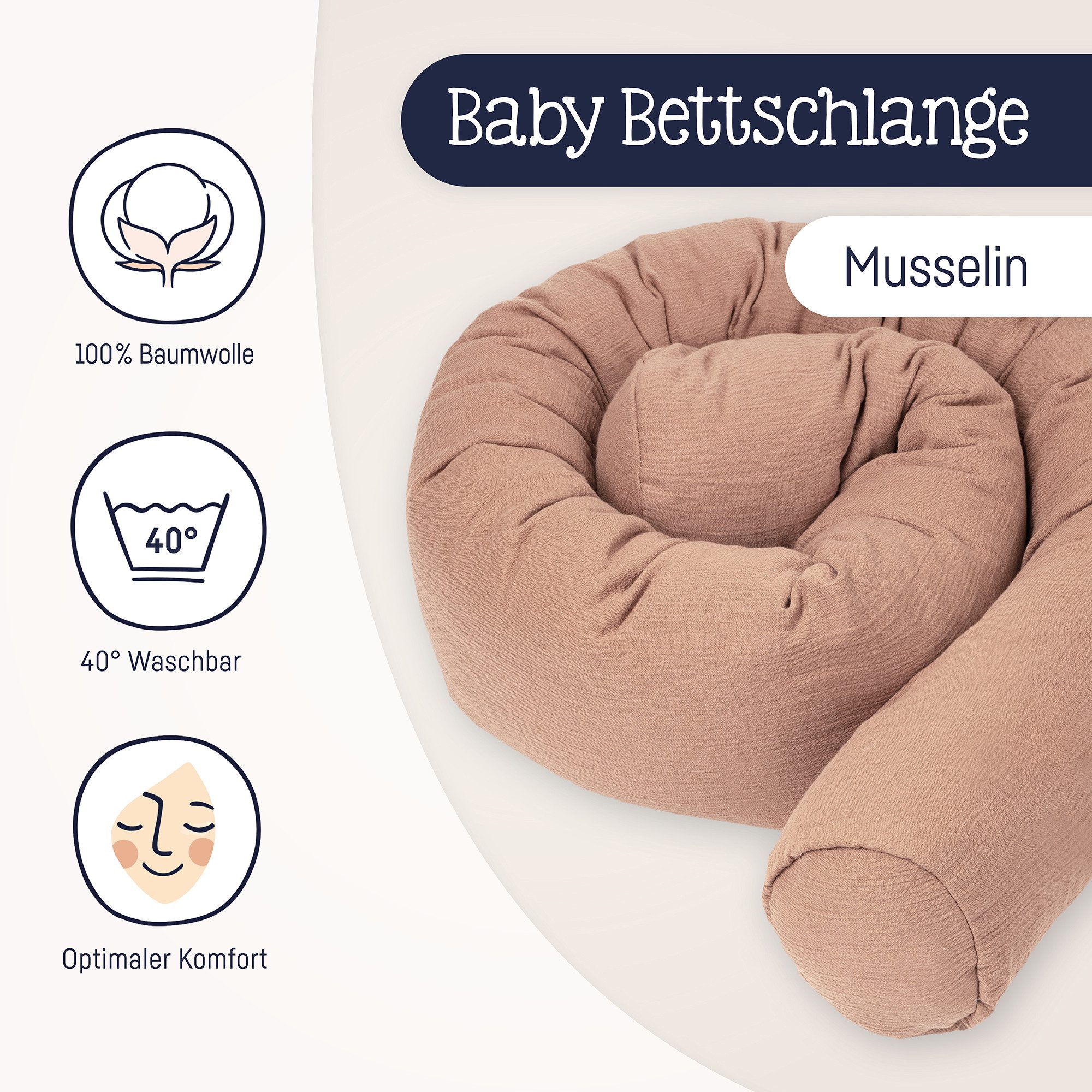 Julius Zöllner Nestchenschlange Musselin, Made in Germany – Bild 4 von 4