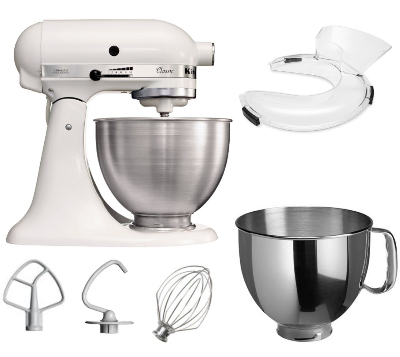 KitchenAid Küchenmaschine KitchenAid 4,3 L 5K45SS Classic Küchenmaschine Set 2