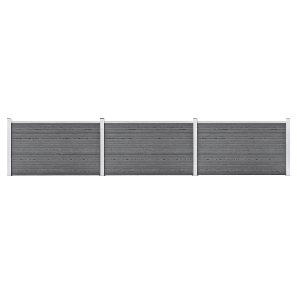 Gartentor Gartenzaun WPC 526x106 cm Grau