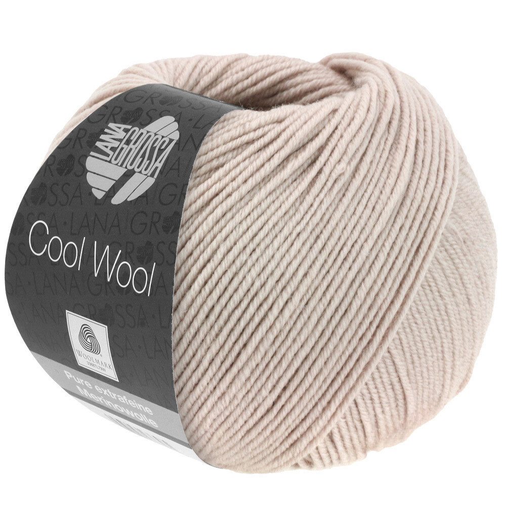 LANA GROSSA COOL WOOL pflegeleichtes Strickgarn extrafeine Merinowolle Häkelwolle, 160 m (Strickgarn aus extrafeiner Merinowolle, kuschelig weich und pflegeleicht), 50 g