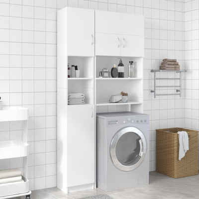 vidaXL Waschmaschinenumbauschrank Waschmaschinenschrank-Set Weiß Holzwerkstoff