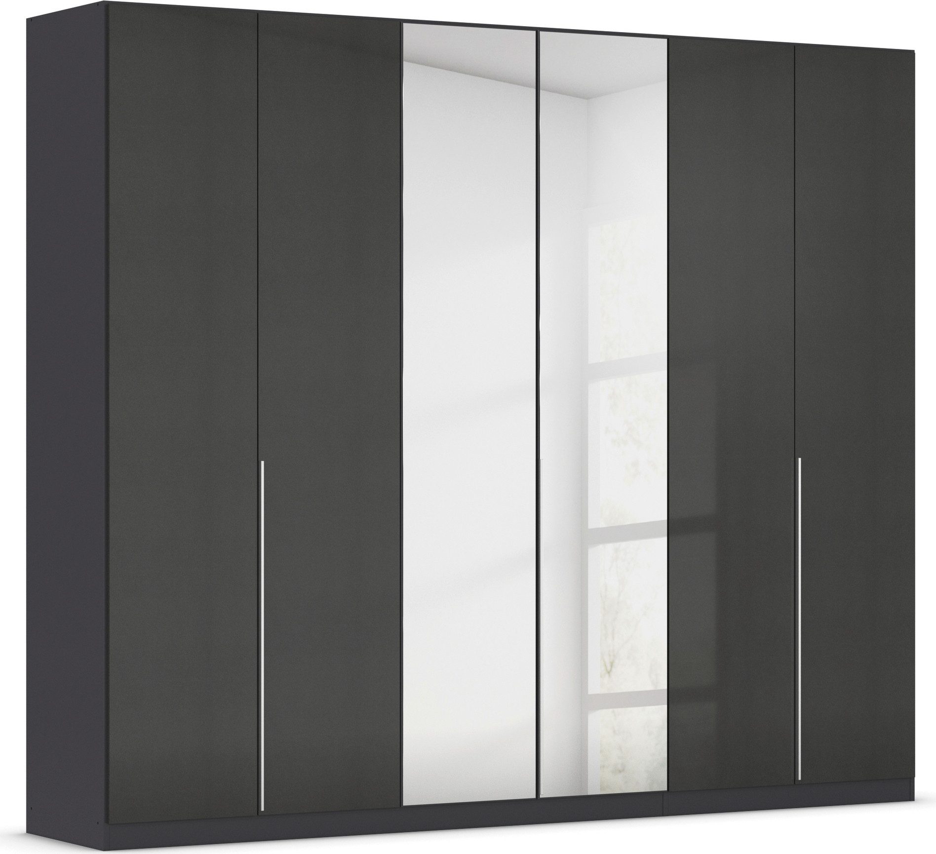 OTTO home Drehtürenschrank Kleiderschrank Schrank Garderobe AGORDO mit Dekor- oder Hochglanzfront (in zwei Griff-Farben, Breiten 91-405 cm) durchdachte Innenausstattung, in 8 Breiten und 2 Höhen MADE IN GERMANY