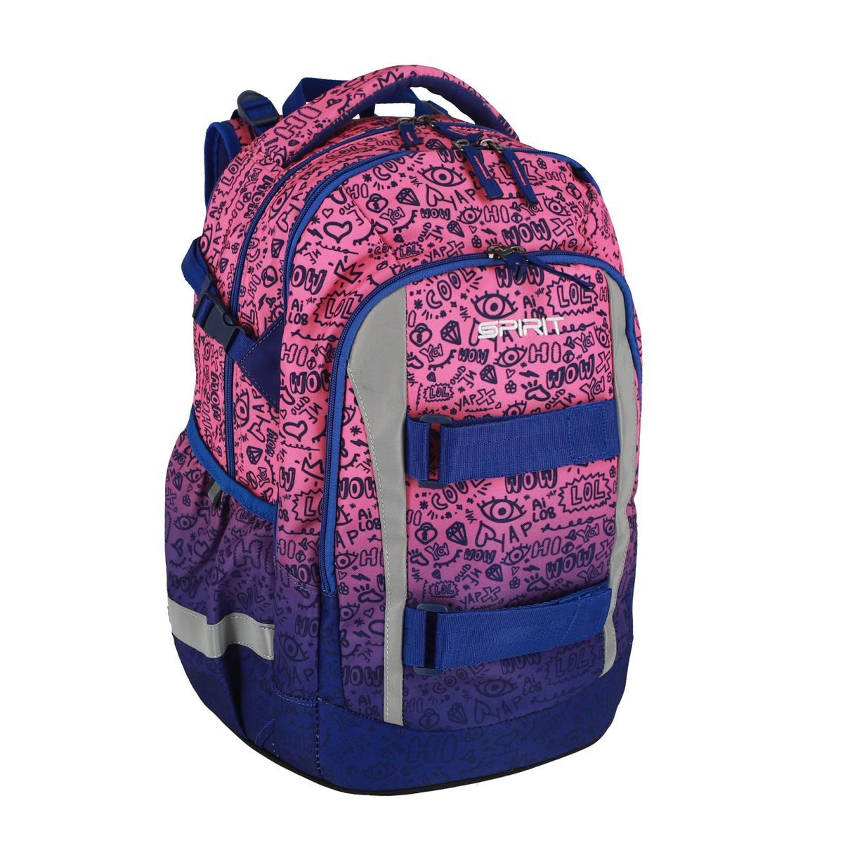 Spirit Schulrucksack SPIRIT Schulranzen Rucksack Mix GALAXY rosa