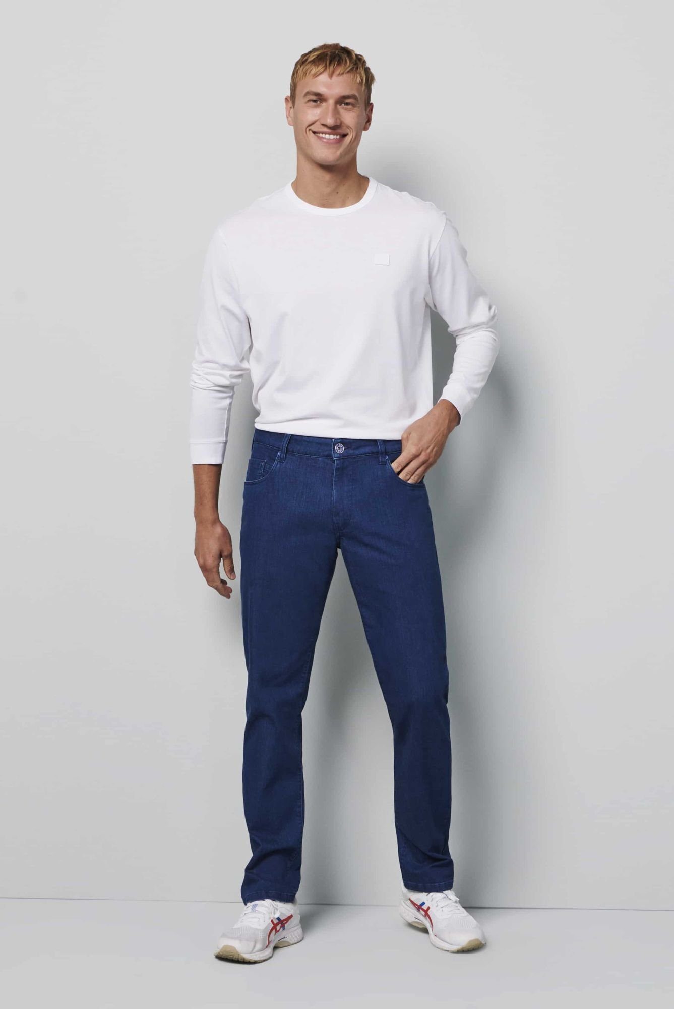 MEYER 5-Pocket-Jeans Coolmax EcoMade blau