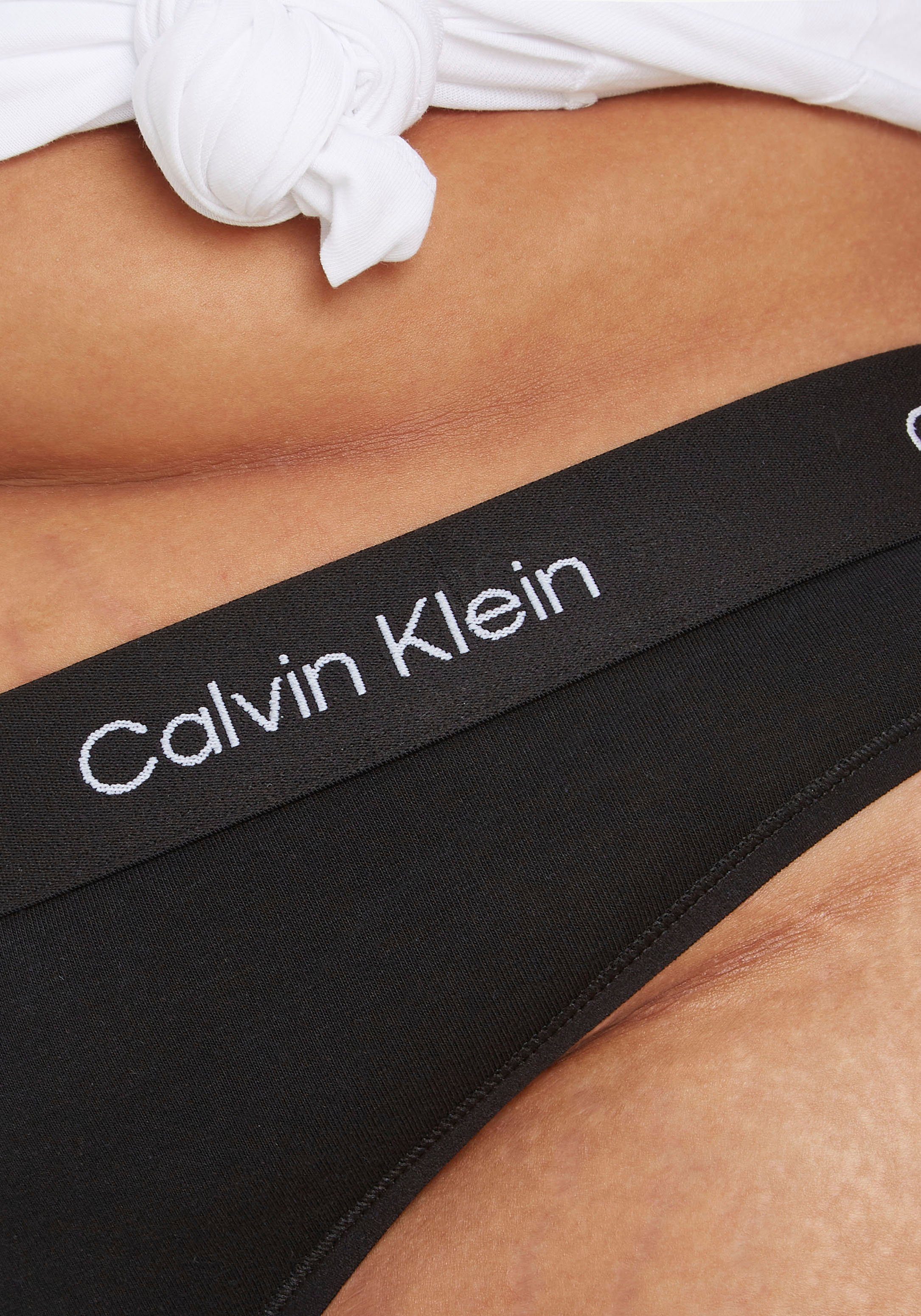 Calvin MODERN (FF) in THONG Size T-String Underwear BLACK Größen Klein Plus
