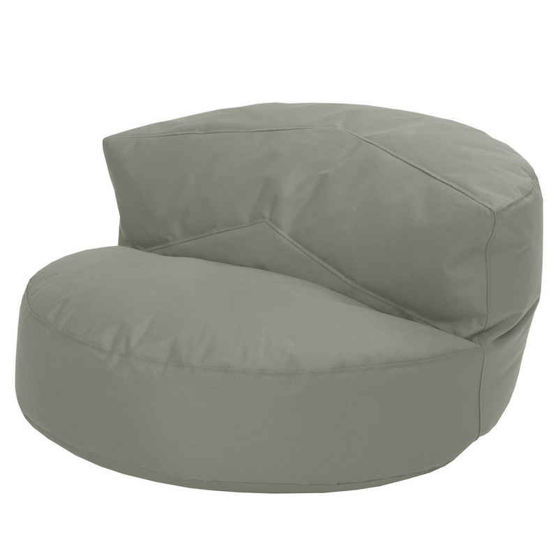 Green Bean Sitzsack Outdoor & Indoor Sofa mit EPS Perlen Füllung (mit Rückenlehne, wasserabweisender & abwaschbarer Bezug), Couch Sitzmöglichkeit Gartenliege mit Rückenlehne