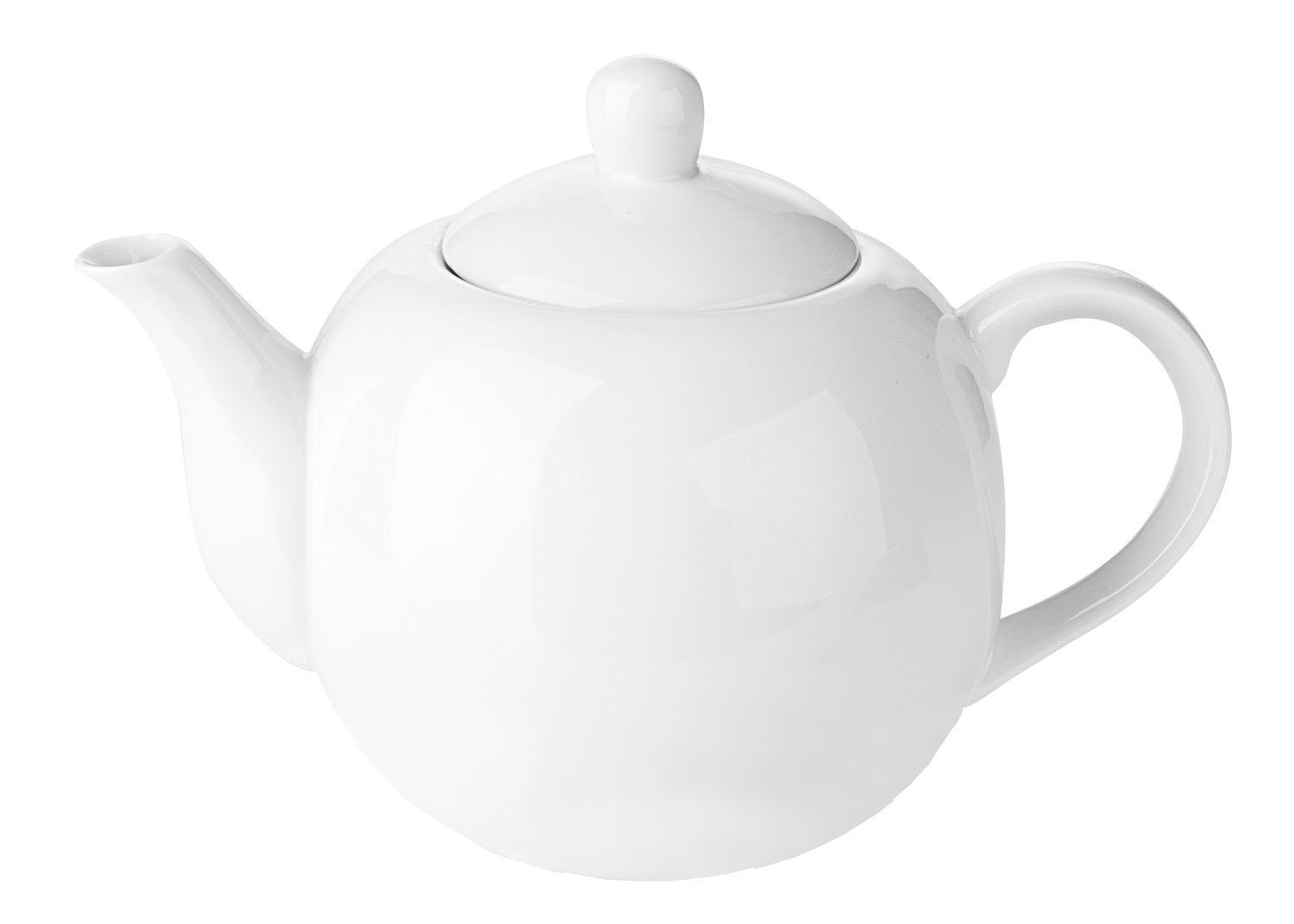 Teekanne BURAK, Weiß, Porzellan, 1,10 l, mit Deckel und Henkel