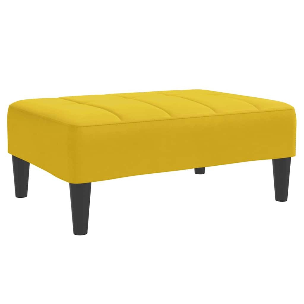 vidaXL Polsterhocker Fußhocker Gelb 77x55x31 cm Samt (1 St)