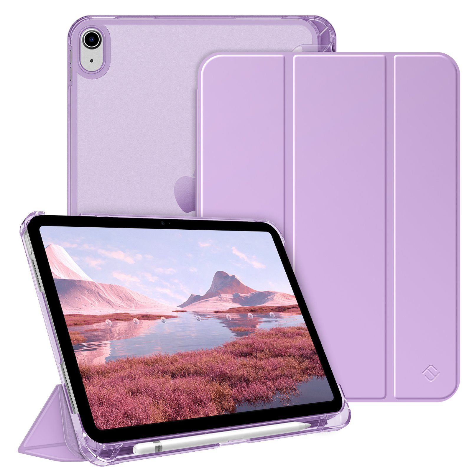 Fintie Tablet-Hülle für iPad 11 Generation 11‘’ 2025 (A16), iPad 10 Generation 10.9'' 2022, ultradünn, mit Stifthalter, transparenter Rückseite, Auto Schlaf/Wach