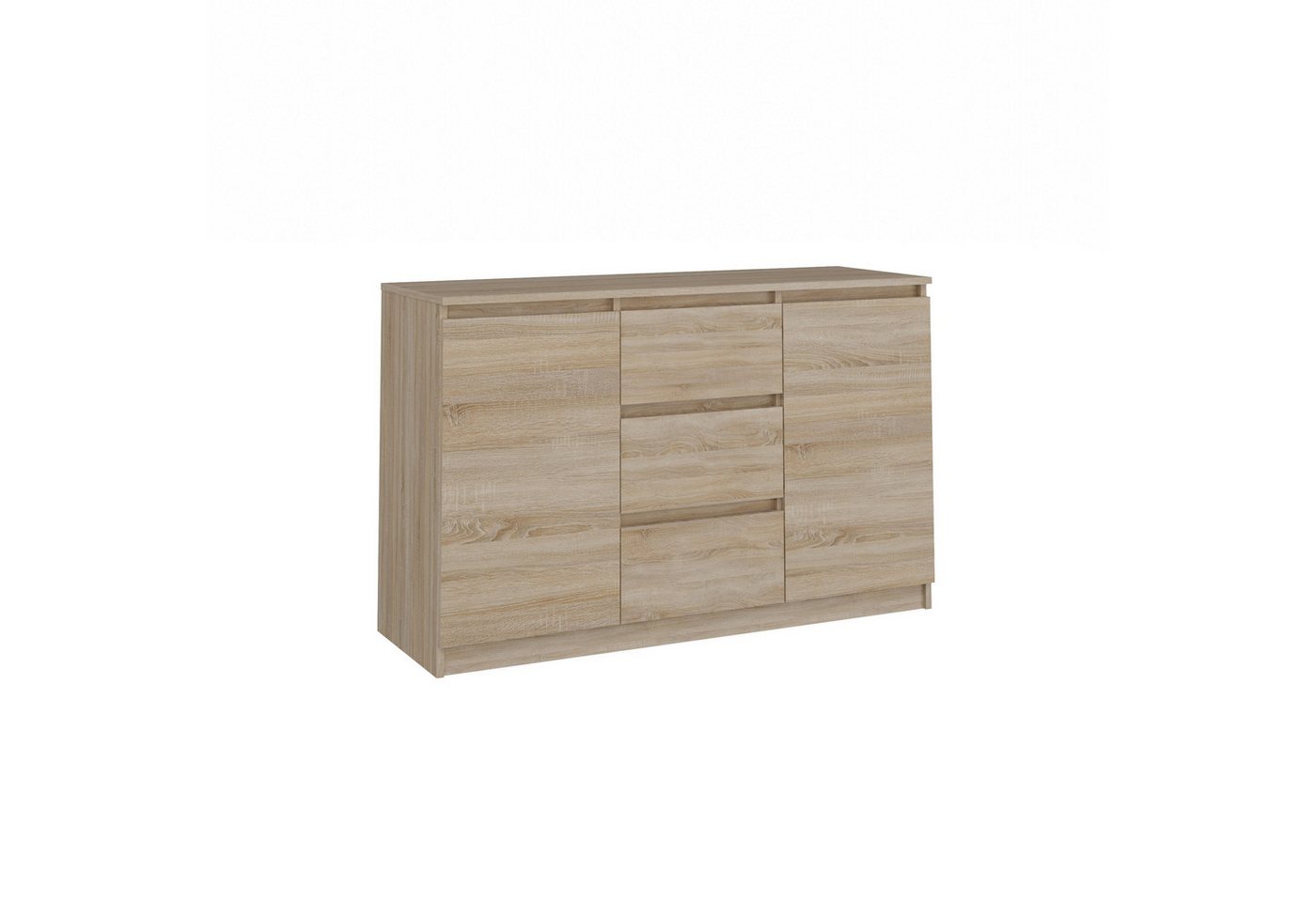 Raumhirsch Furniture Kommode Sideboard 120 cm breit (Maße 40 x 120 x 75 cm mit 2 Türen, 3 Schubladen), verschiedene Farben