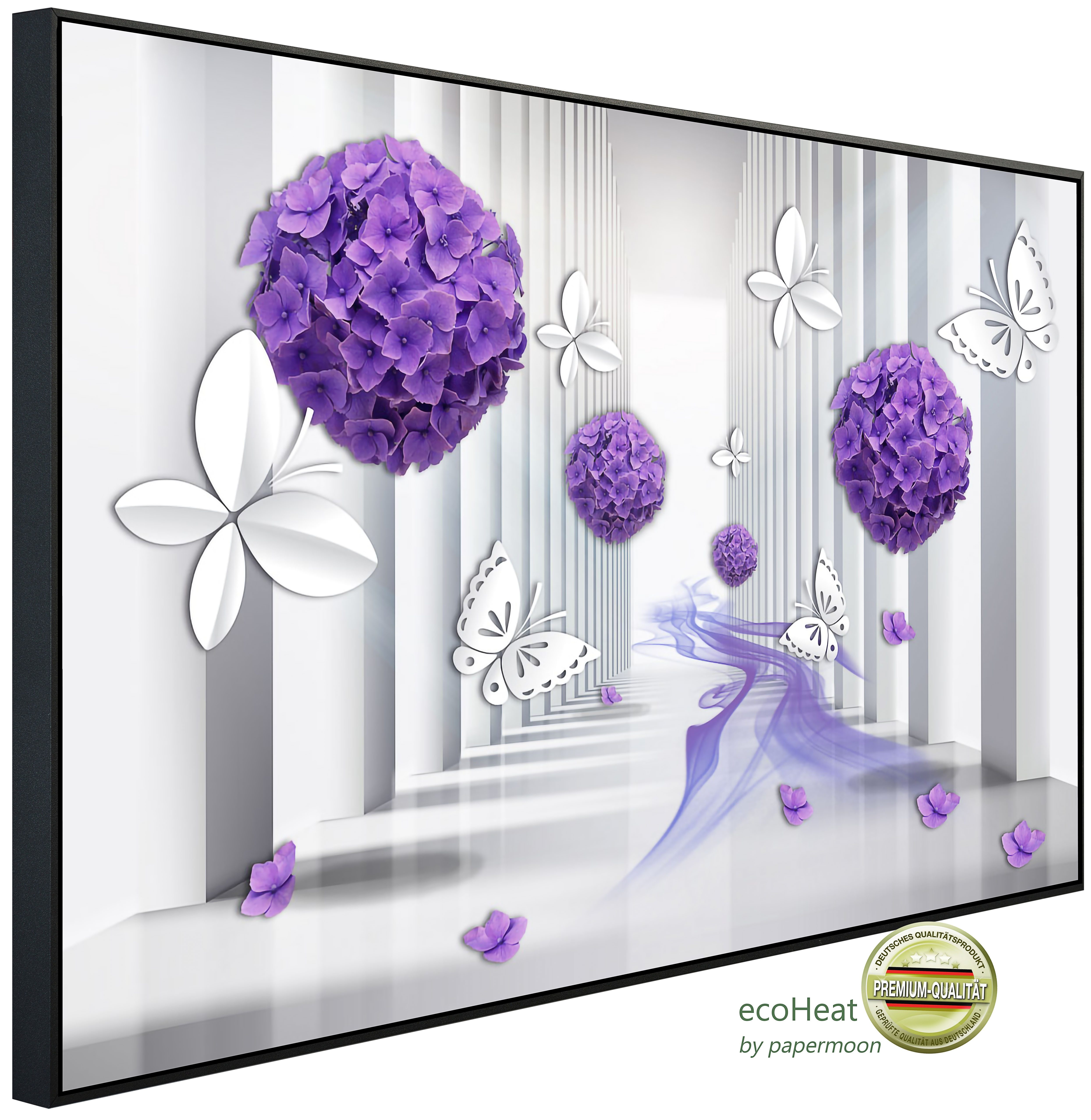 Papermoon Infrarotheizung INFRAROT-BILD-HEIZUNG, Blume, TÜV-Rheinland/GS zertifiziert, angenehme Strahlungswärme