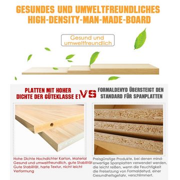 PFCTART Wandregal Wandregal mit 2 Etagen, Schweberegal Hängeregal Holz Industrie-Design
