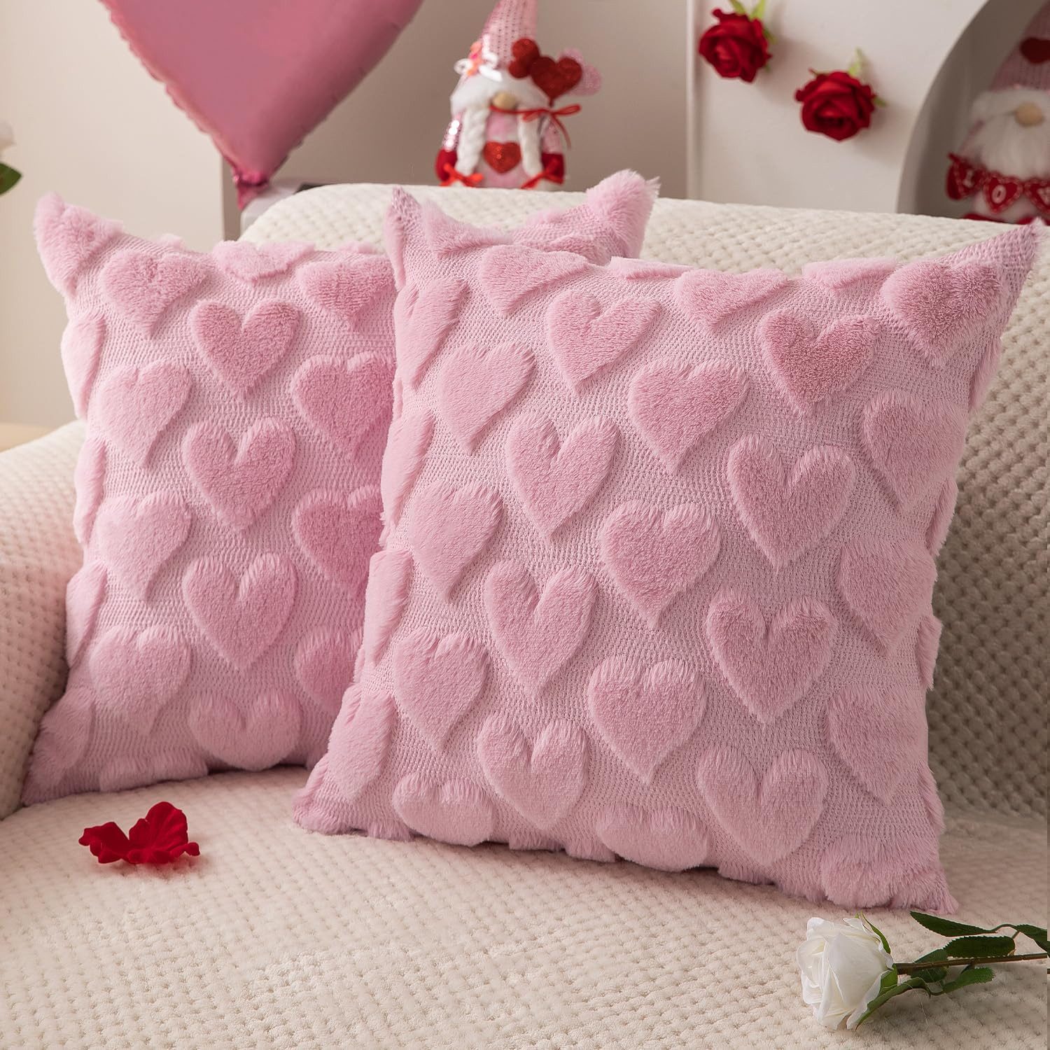 CLTYQ Kissenbezüge Valentinstags-Kissenbezüge,45 x 45cm, 2 Stück, Dekokisse günstig online kaufen