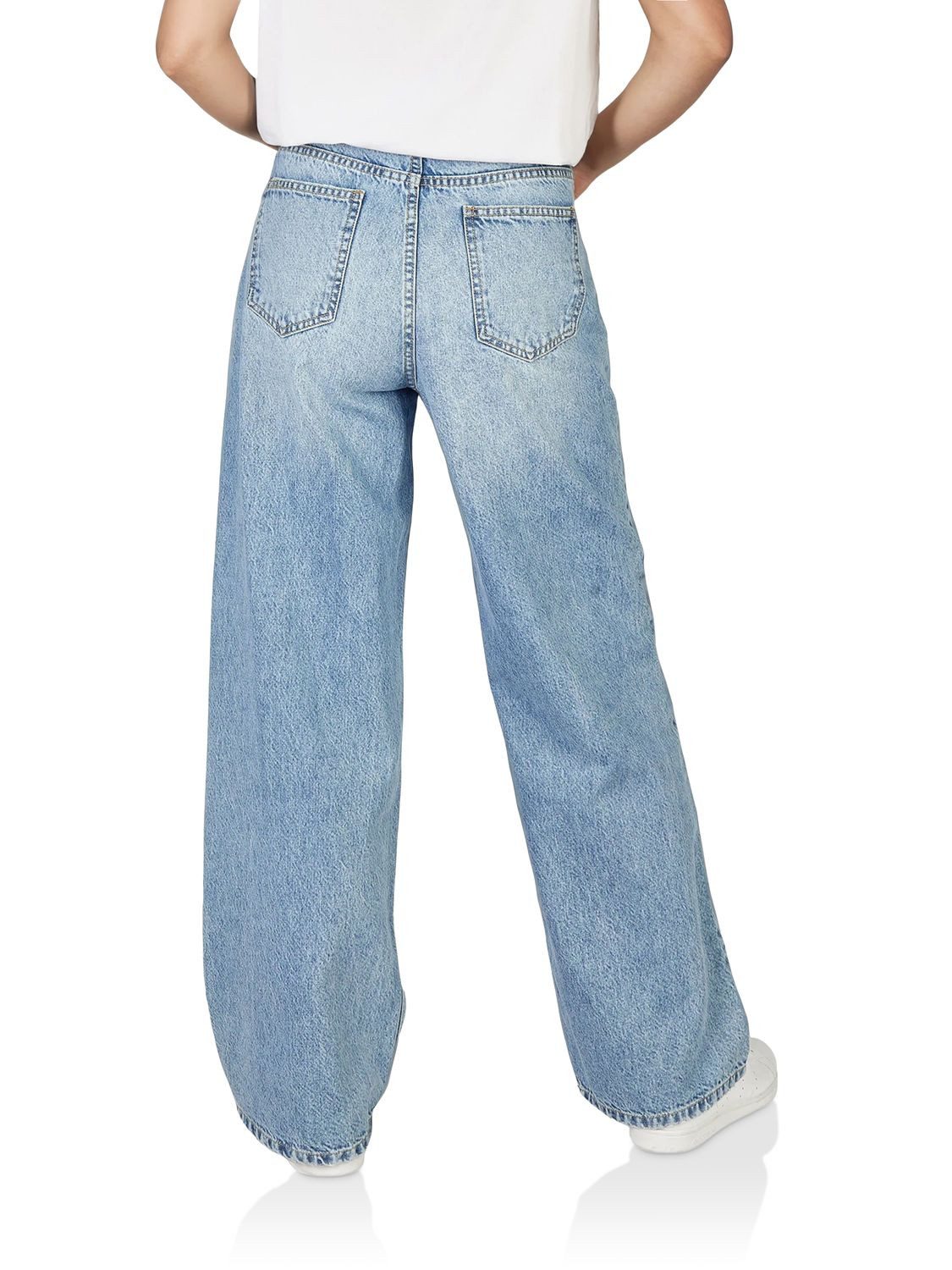 DENIMFY Relax-fit-Jeans Damen Jeanshose DFDana Wide Leg Fit Denimhose aus 100% Baumwolle – Bild 2 von 4