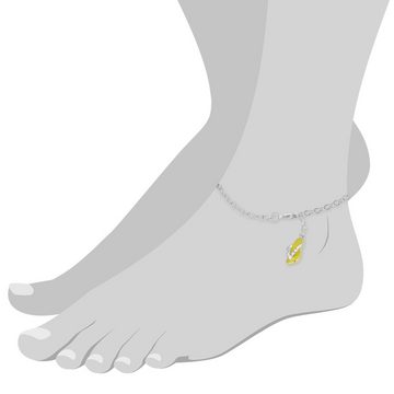 SilberDream Fußkette mit Anhänger SDF0990X-Set SilberDream Fußkette 925 Silber Damen, Damen Fußkette Flipflop aus 925 Sterling Silber, Farbe: gelb, weiß