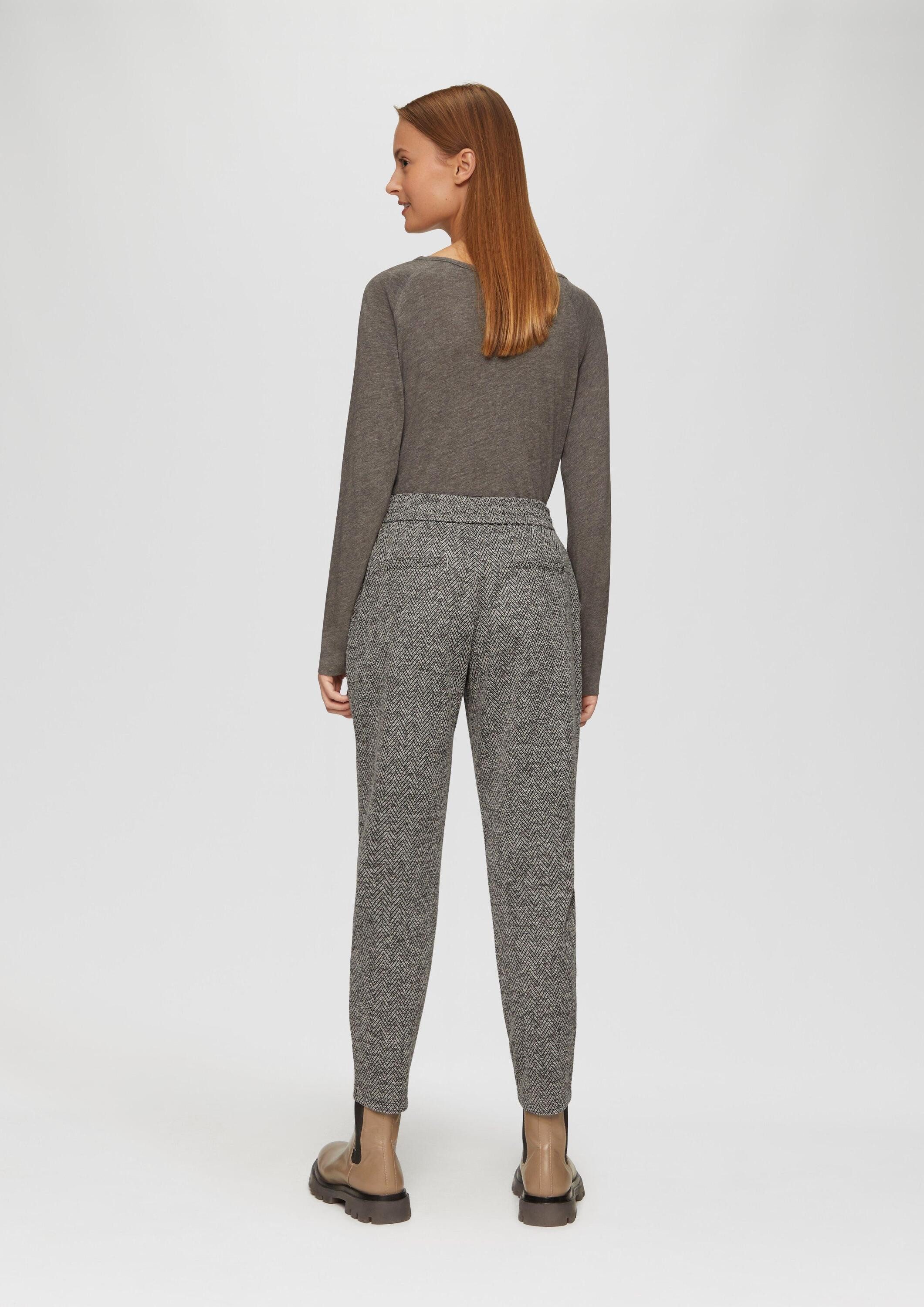 s.Oliver Jogginghose Hose Elastische Jogpants mit Muster