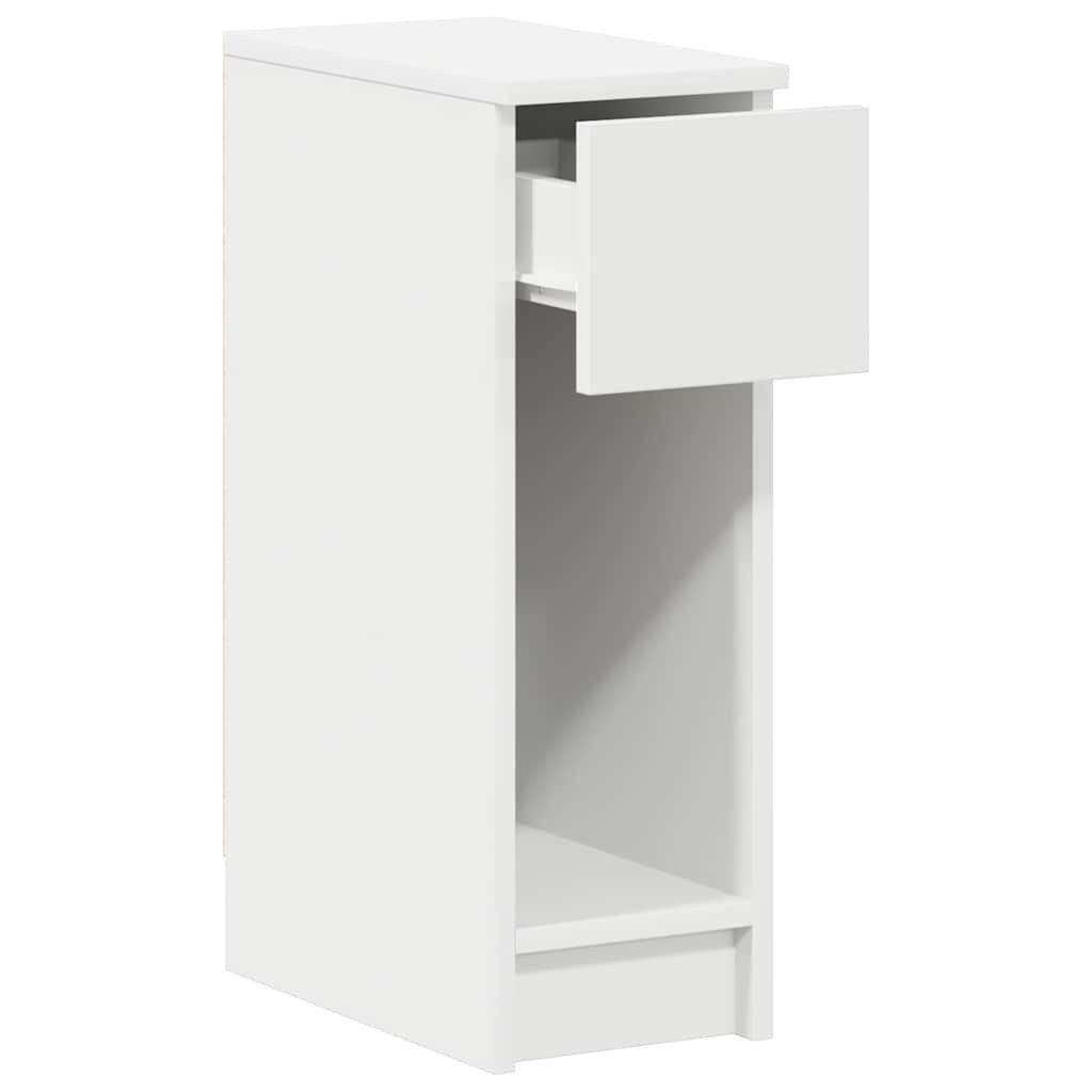 vidaXL Nachttisch Nachttisch mit Schublade Weiß 20x36x60 cm (1-St) – Bild 5 von 5