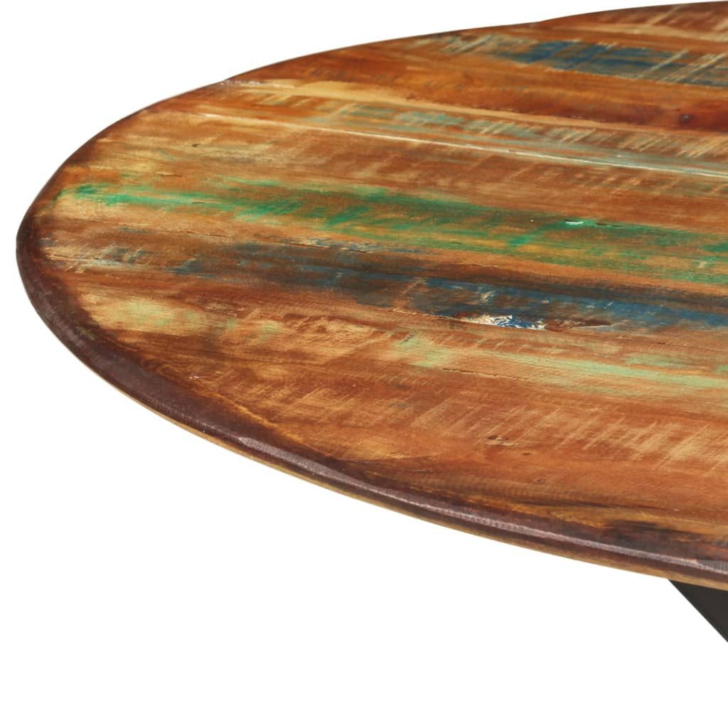 vidaXL Esstisch Esstisch Ø110x78 cm Altholz Massiv und Stahl (1-St)