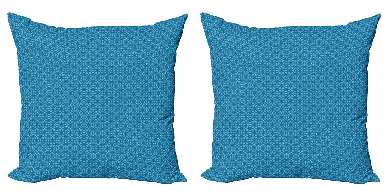 Kissenbezüge Modern Accent Doppelseitiger Digitaldruck, Abakuhaus (2 Stück), blau Paisley Curlicue Symmetrie Kunst