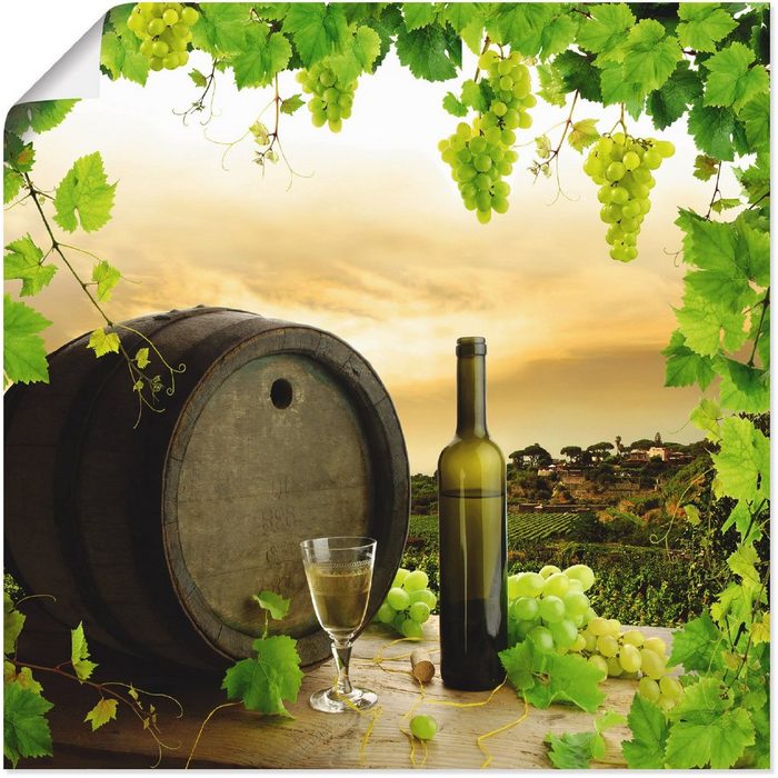 Artland Wandbild Wein Trauben Reben Weinberg Wein Bilder (1 St) als Alubild Leinwandbild Wandaufkleber oder Poster in versch. Größen