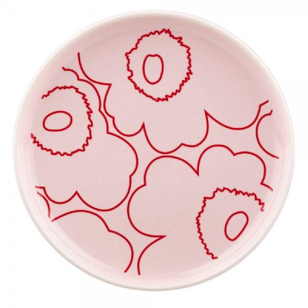 Marimekko Тарелка для завтрака Тарелки Oiva Unikko Pink Red (20cm)