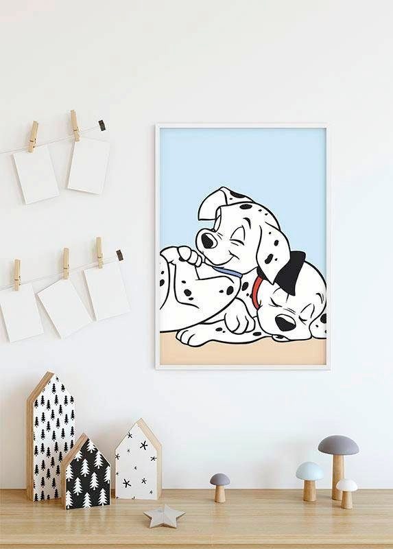 Dalmatiner (1 Schlafzimmer, Kinderzimmer, St), Disney Cuddle, 101 Komar Wohnzimmer Poster