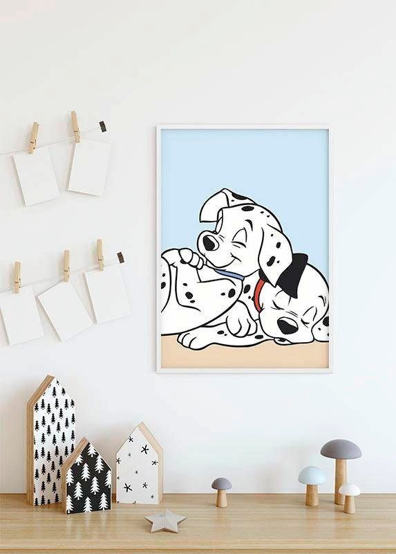 Komar Poster 101 Dalmatiner Cuddle, Disney (1 St), Kinderzimmer,  Schlafzimmer, Wohnzimmer