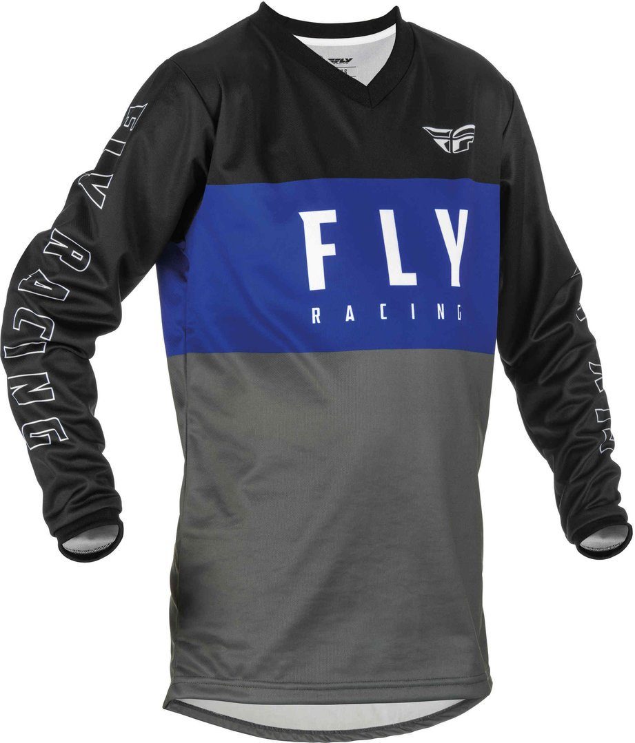 Fly Racing F-16 Jugend Funktionsshirt Jersey Black/Grey/Yellow