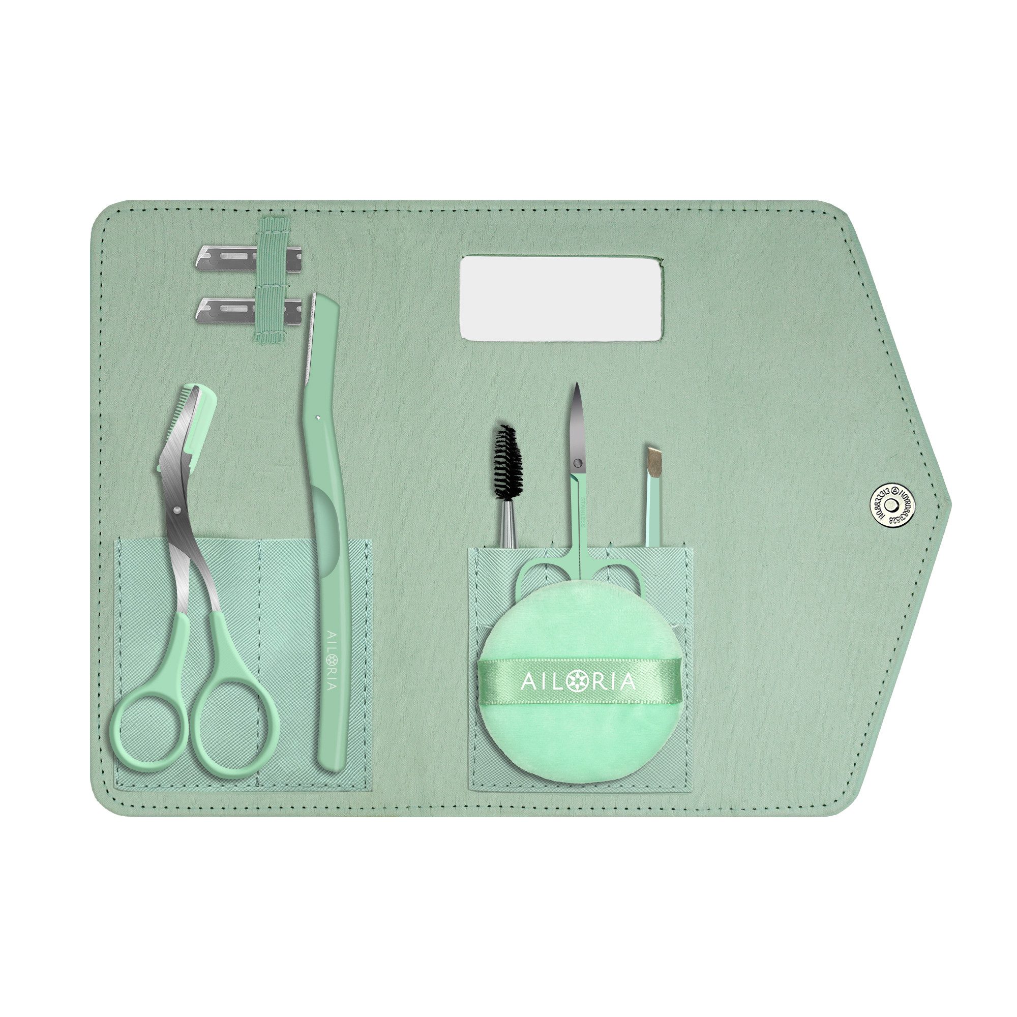 AILORIA Augenbrauenrasierer VISAGIQUE Augenbrauen- und Gesichtspflege-Set