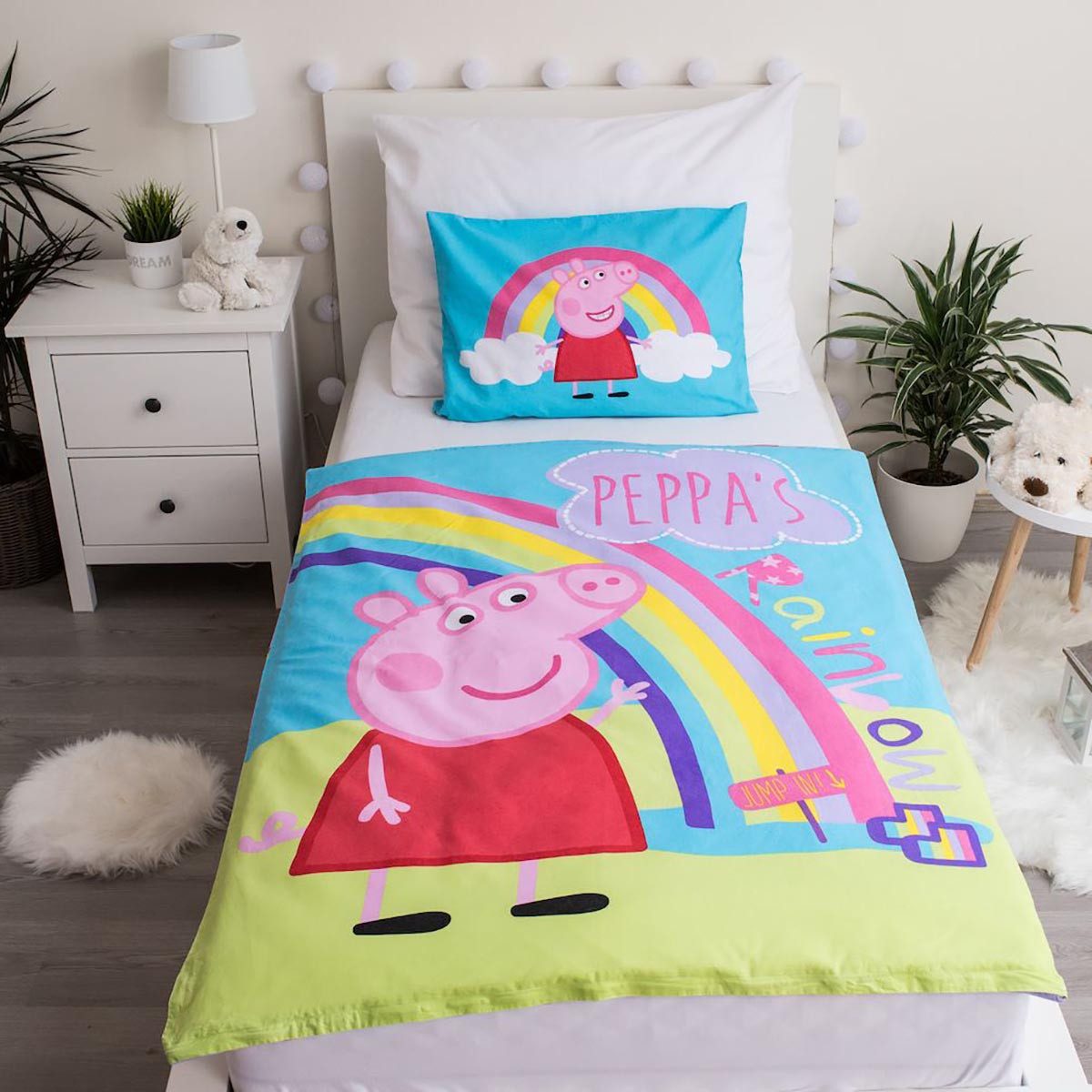Peppa Pig Kinderbettwäsche Peppa Wutz Kinderbettwäsche 100 x 135 + 40 x 60 günstig online kaufen