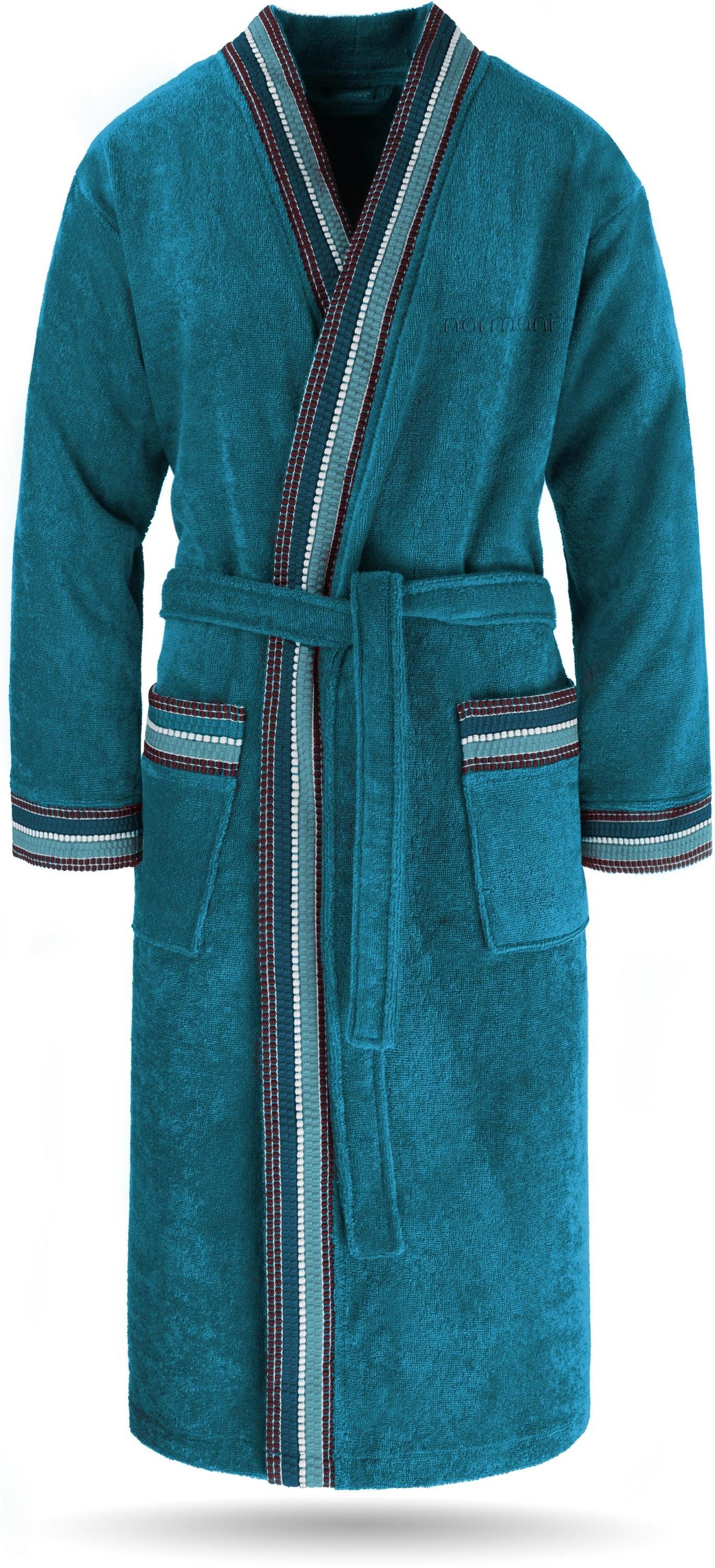 normani Bademantel Bademantel Lean, Bio-Baumwolle, Schalkragen, Bindegürtel günstig online kaufen