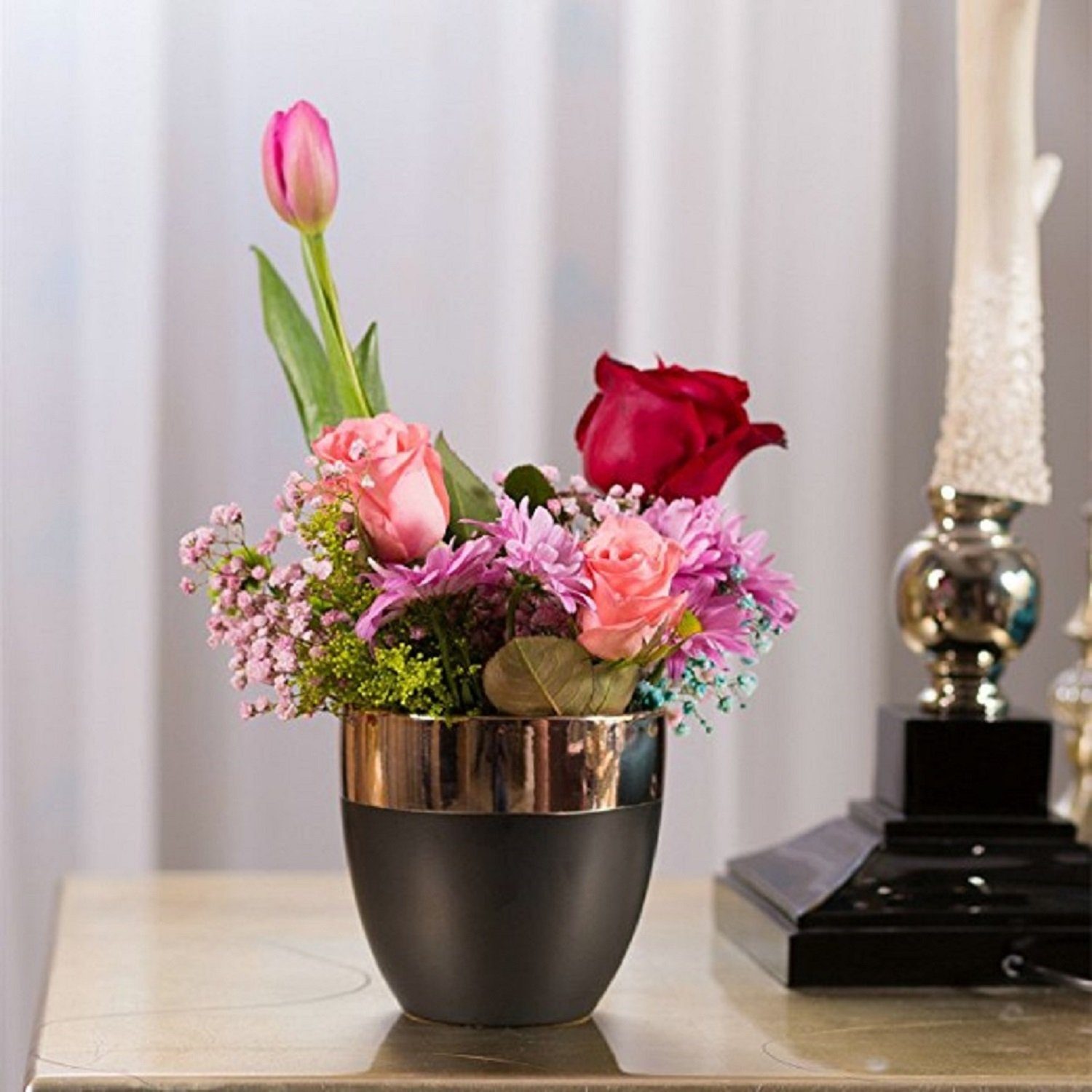 Keramik Blumentöpfe Jinfa Dekovase Ton Jinfa für Übertöpfe Innenbereich 1 Übertopf den Vase