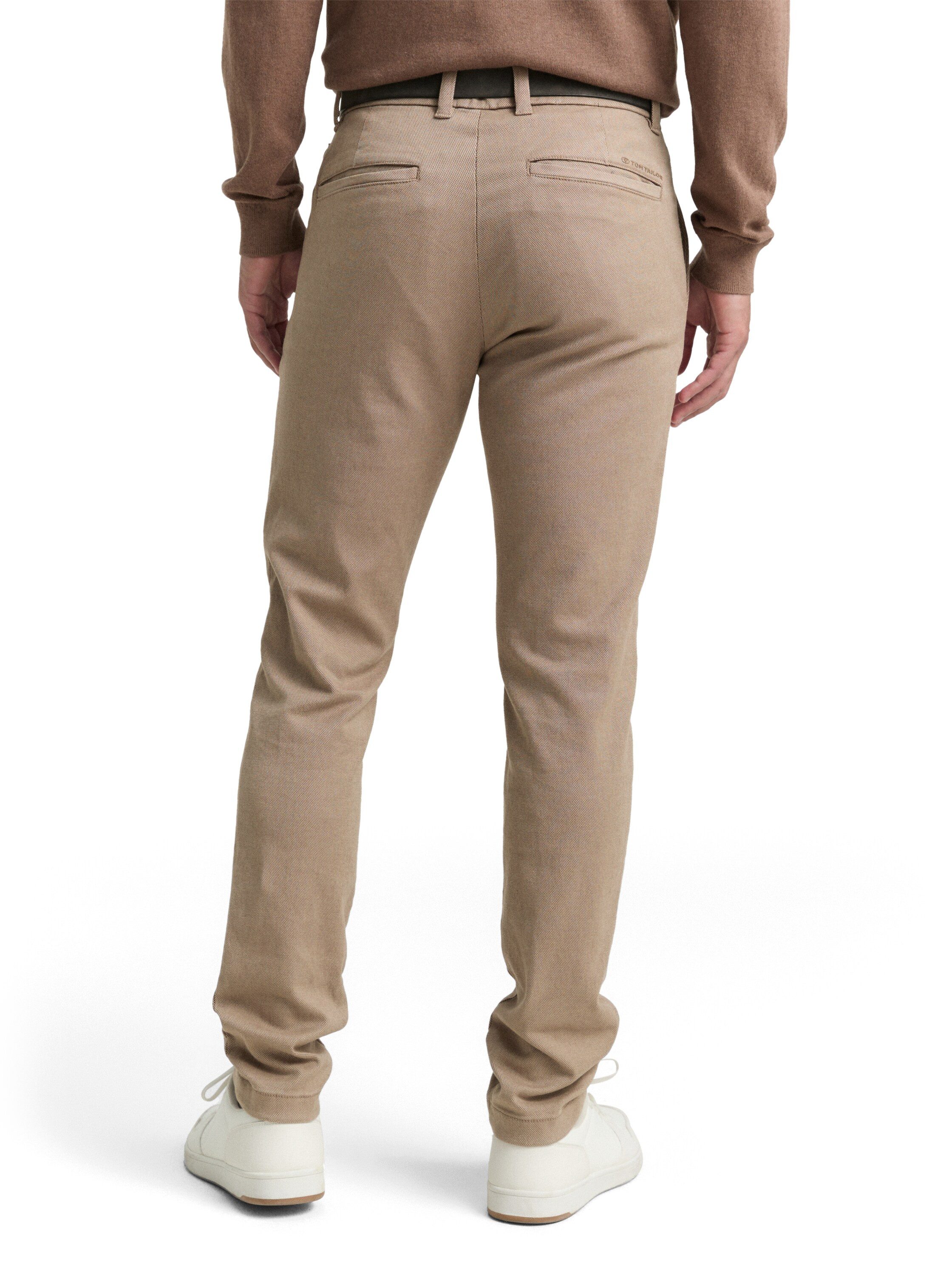 TOM TAILOR Chinohose (2-tlg., inklusive Gürtel) mit dezenter Struktur