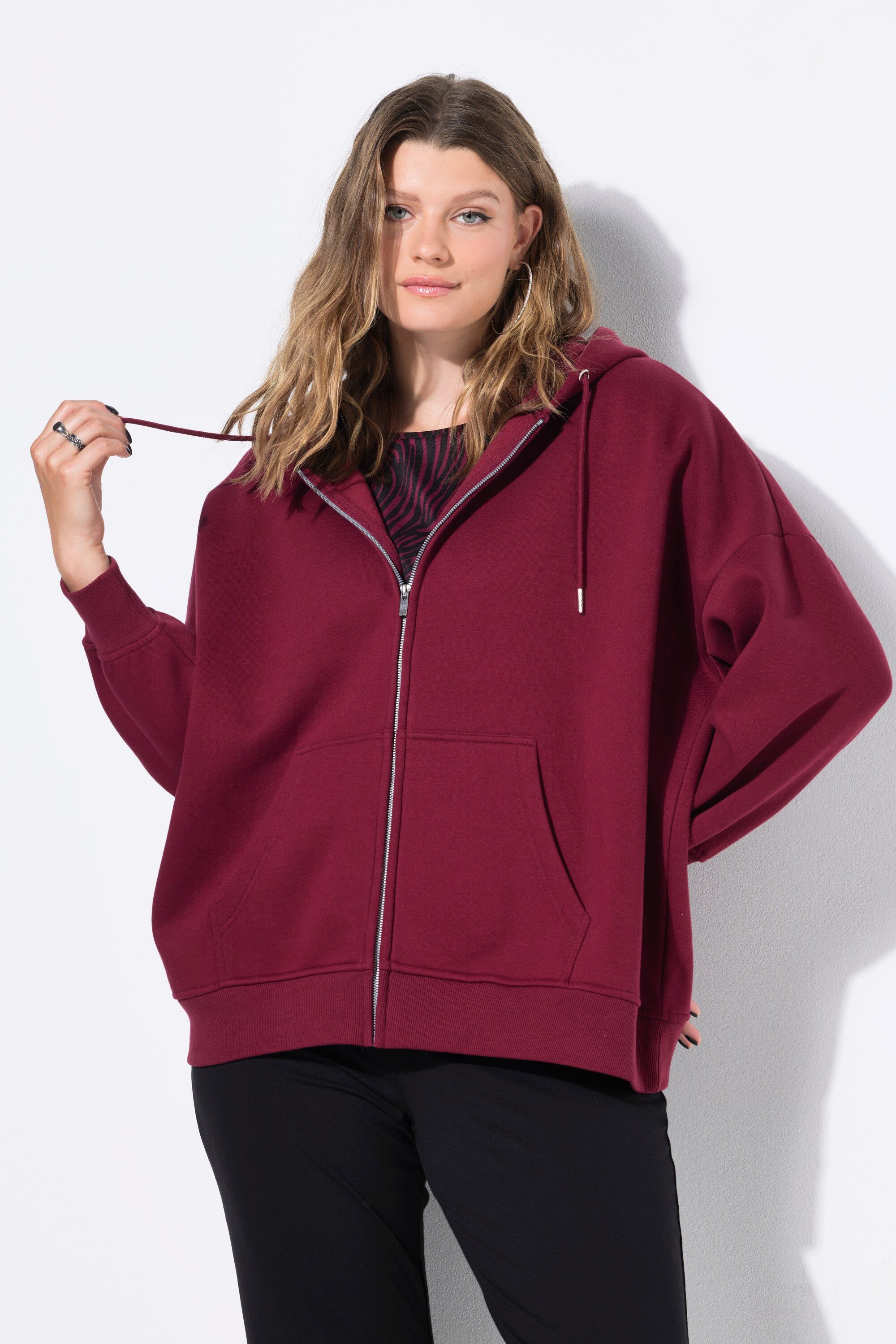 Sweatjacke Hoodiejacke oversized Kapuze
