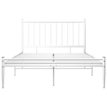 vidaXL Bett Bett Weiß Metall 120x200 cm