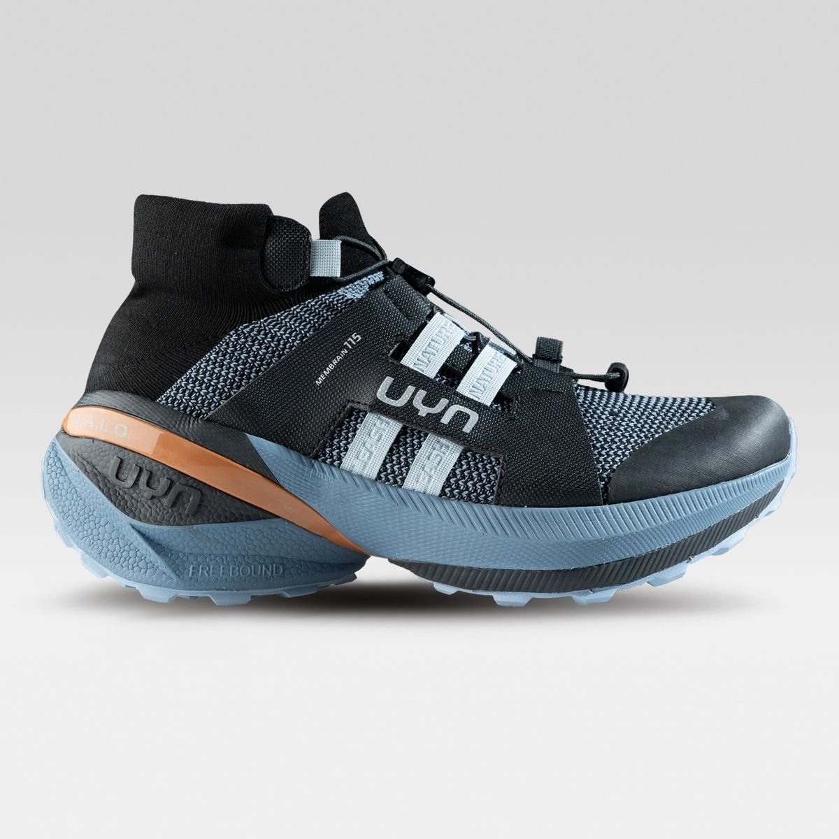 Wanderschuhe Pathway High (leicht, stabil, wasserfest) schwarz/blau Sneaker